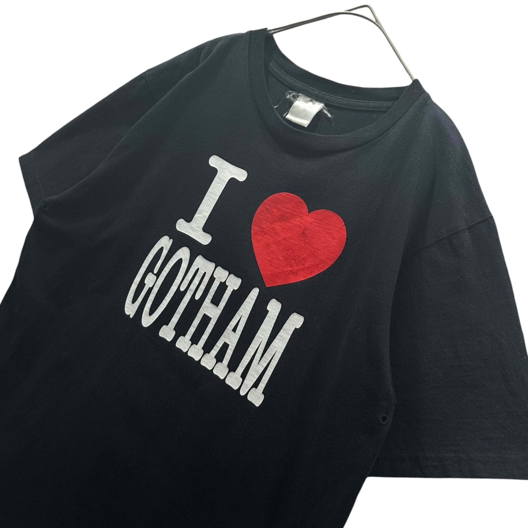 NUMBER (N)INE(ナンバーナイン) 2001AW ”MODERN AGE” I LOVE GOTHAM Tee モダンエイジ期 アイラブ ゴッサム Tシャツ 表記消(S程度) ブラック 00's