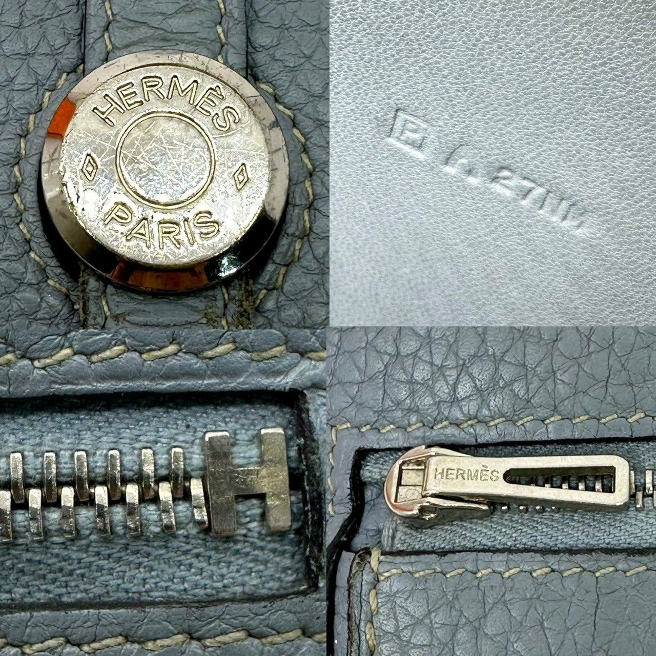 HERMES(エルメス) Dogon Long Togo ドゴン ロング トゴ □P 27NM ブルージーン 長財布 レザー