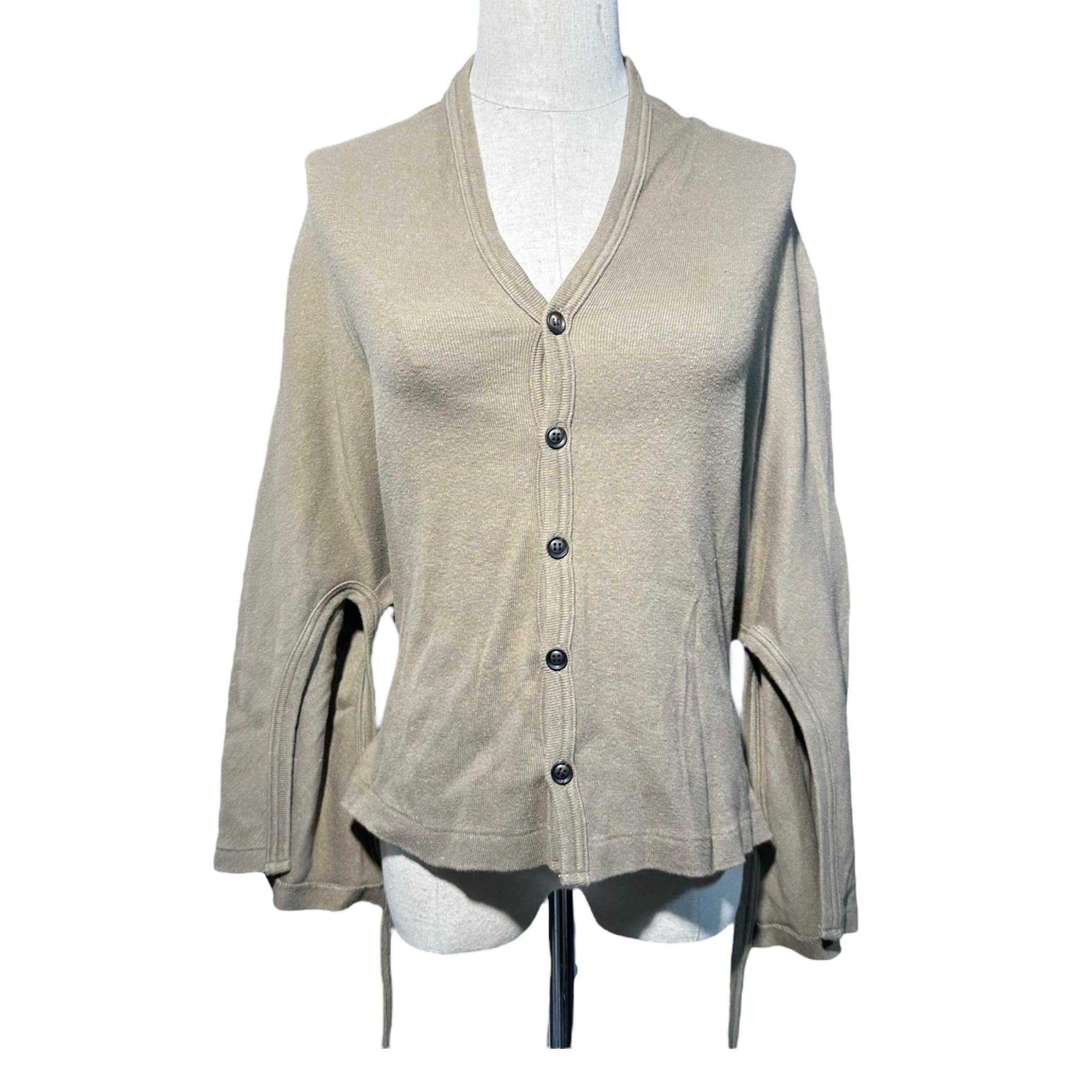 Y's(ワイズ) Kimono-style cotton knit cardigan 着物 スタイル コットン ニット カーディガン YX-T53-069 3(L程度) カーキ