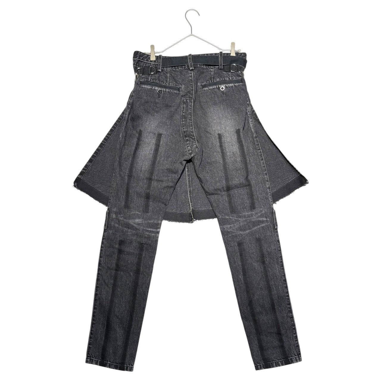 sacai(サカイ) 19AW bondage denim pants ボンテージ デニム パンツ 19-02066M 2(M程度) ブラック