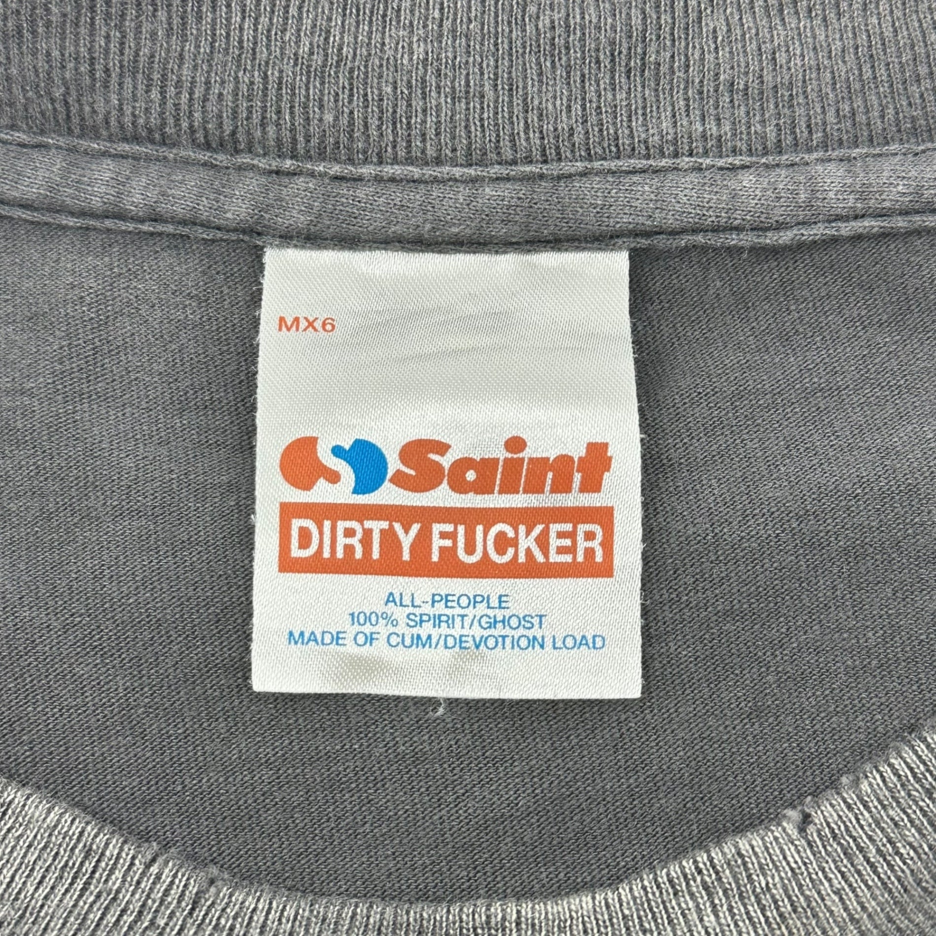 SAINT MICHAEL(セントマイケル) 25SS SS TEE RAPTURE ヴィンテージ加工 半袖 Tシャツ SM-HR8-0000-015 XL ブラック