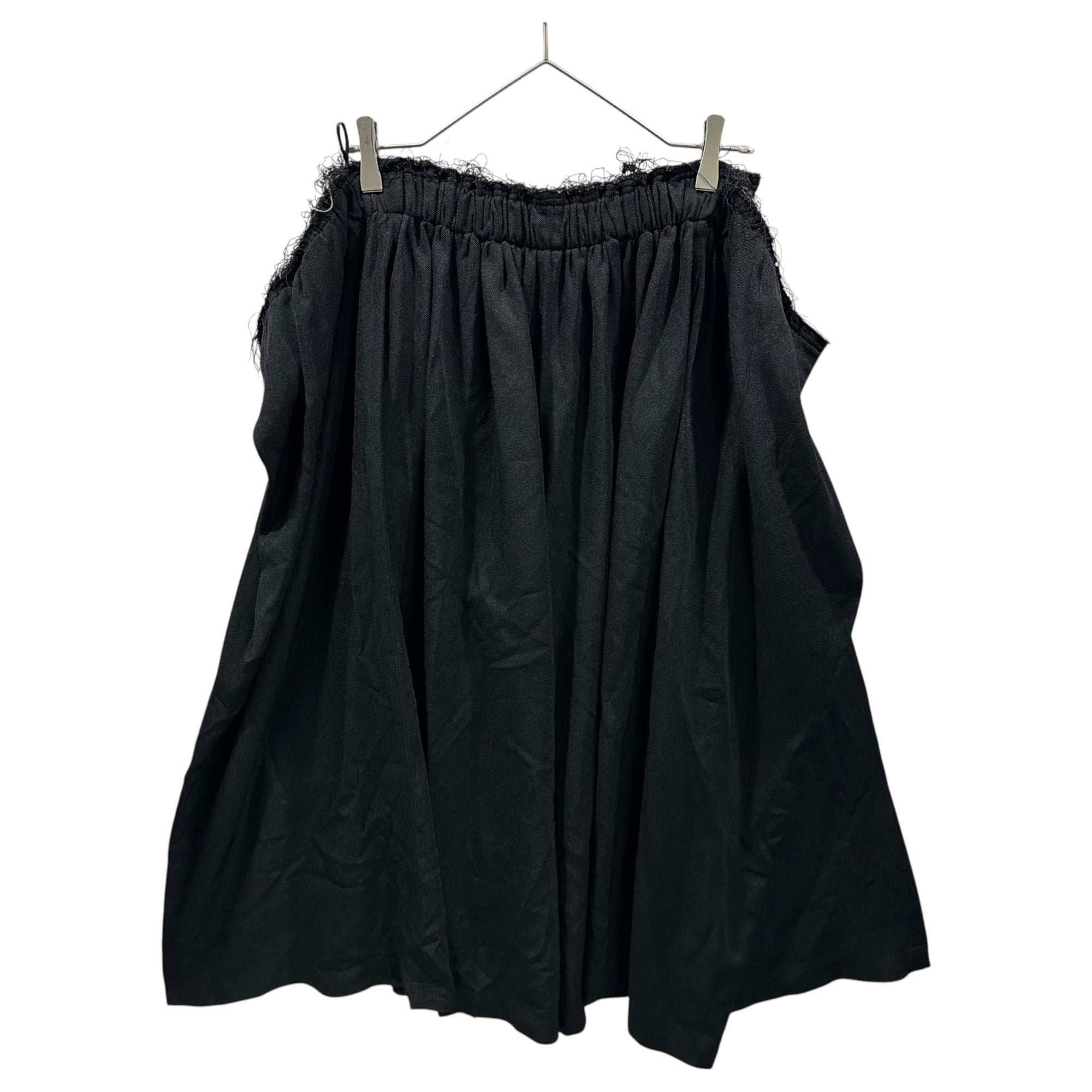 BLACK COMME des GARCONS(ブラックコムデギャルソン) 2018AW Polyester Full-Shrunk Hakama Wide Pants ポリエステル 縮絨 袴 ワイド パンツ 1B-P009 XS ブラック AD2018