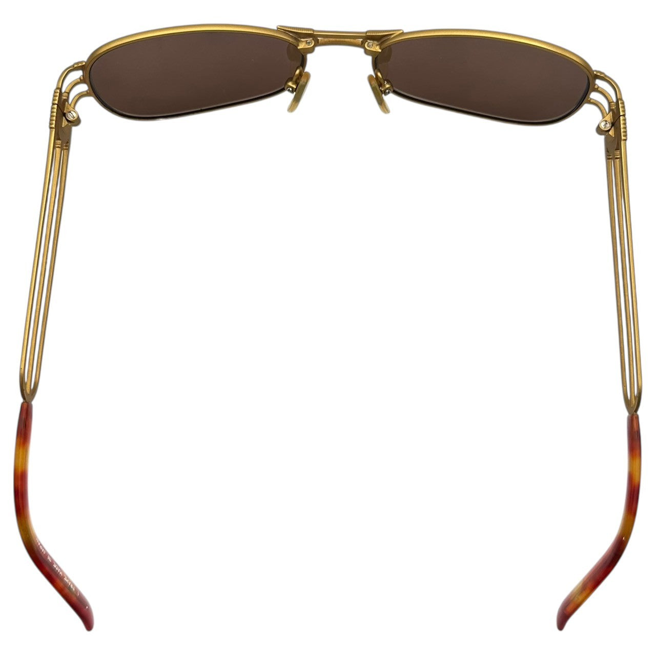 Jean Paul GAULTIER(ジャンポールゴルチエ) 80's~90's JPG Logo 3 Frame Vintage Sunglasses ロゴ 3本フレーム ヴィンテージ サングラス 58-5107 ゴールド×ブラウン コパー85％ 80年代~90年代 ヴィンテージ アーカイブ