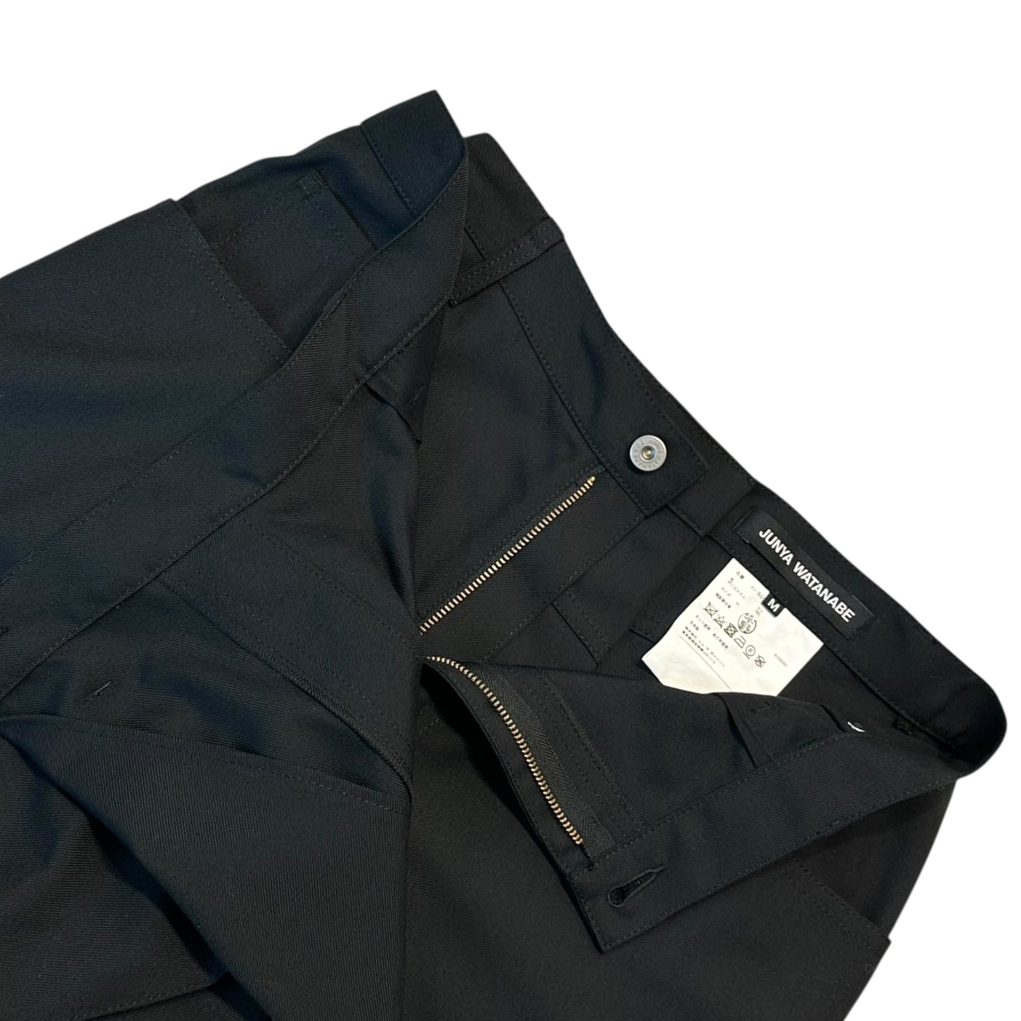 【SALE対象外】JUNYA WATANABE(ジュンヤワタナベ) 22AW Wrap Layered Wide Pants ラップ レイヤード ワイド パンツ JJ-S004 M ブラック AD2022 男性着用可能