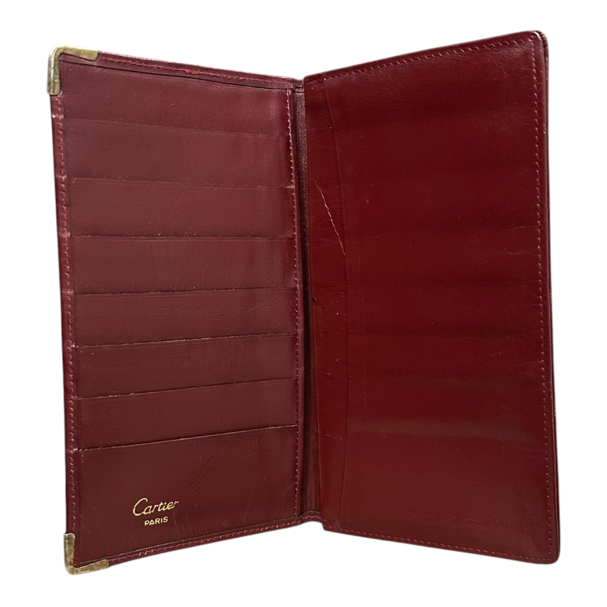 Cartier(カルティエ) Must de Cartier card case マスト ライン カード ケース ボルドー 札入れ 財布
