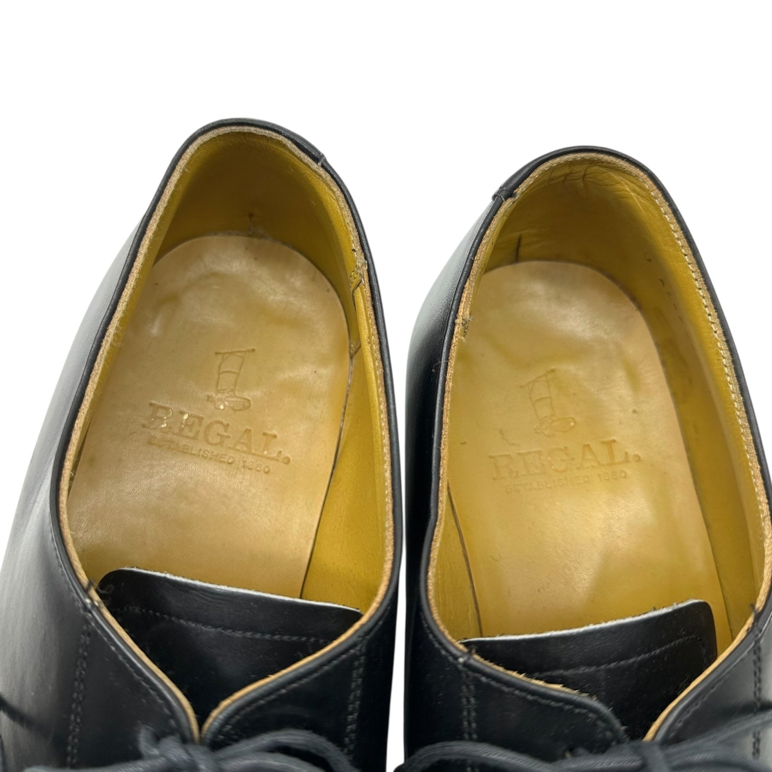 REGAL(リーガル) Plain-Toe Lace-Up Leather Shoes プレーントゥ レースアップ レザー シューズ 革靴 ビジネス 21 041 26.5cm ブラック