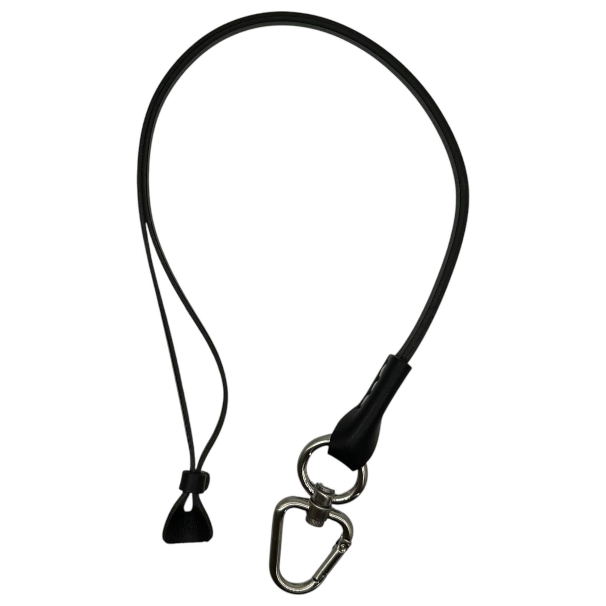 Hender Scheme(エンダースキーマ) LEATHER NECK STRAP レザー ネック ストラップ  ブラック×シルバー 参考定価17,600円(税込)