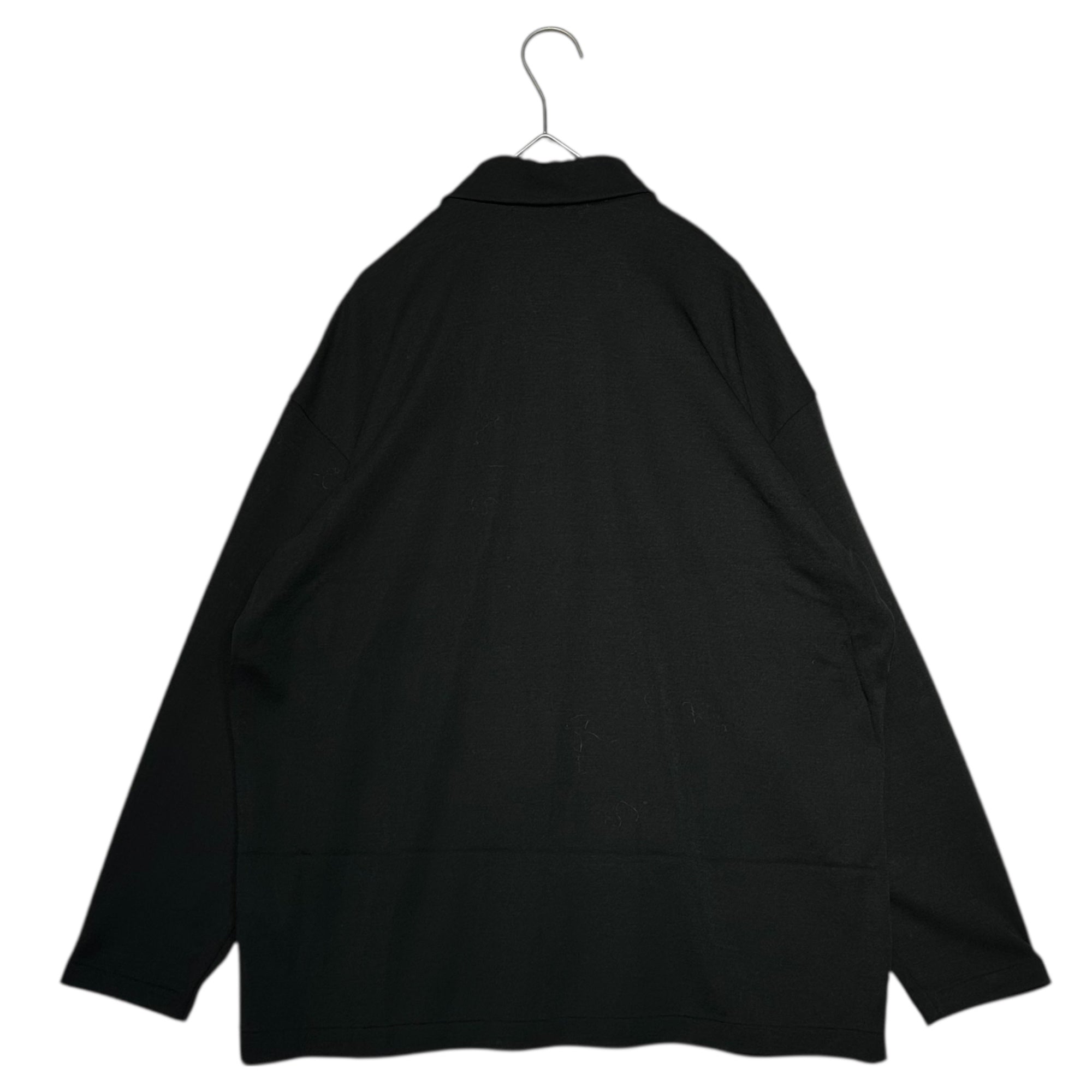 Y's(ワイズ) Repeat Alternately Button L/S Shirt レピート オールターネートリー ボタン 長袖 シャツ YJ-T38-142 ブラック ジグザグ