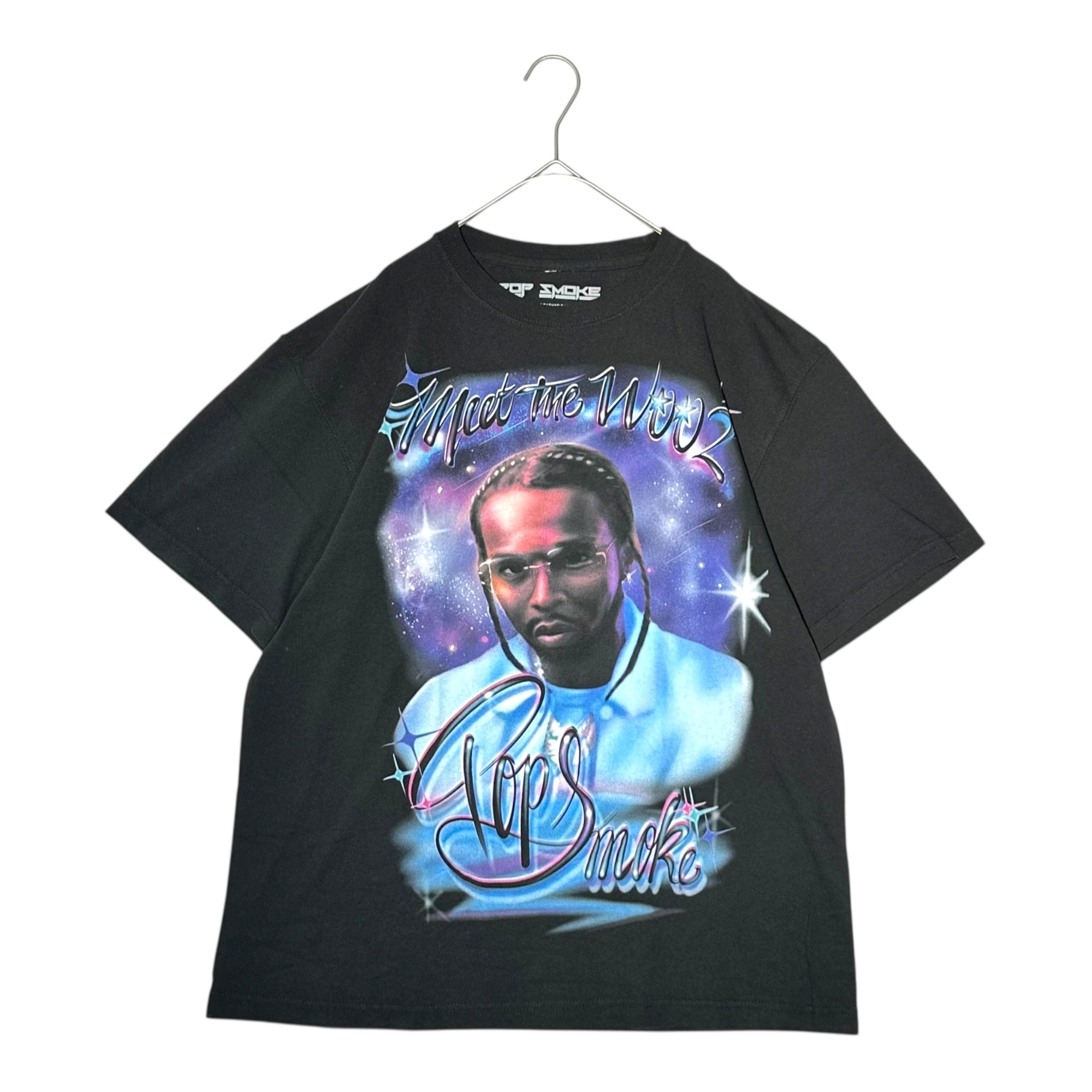 POP SMOKE(ポップ スモーク) Print T-Shirt プリント Tシャツ ブラック