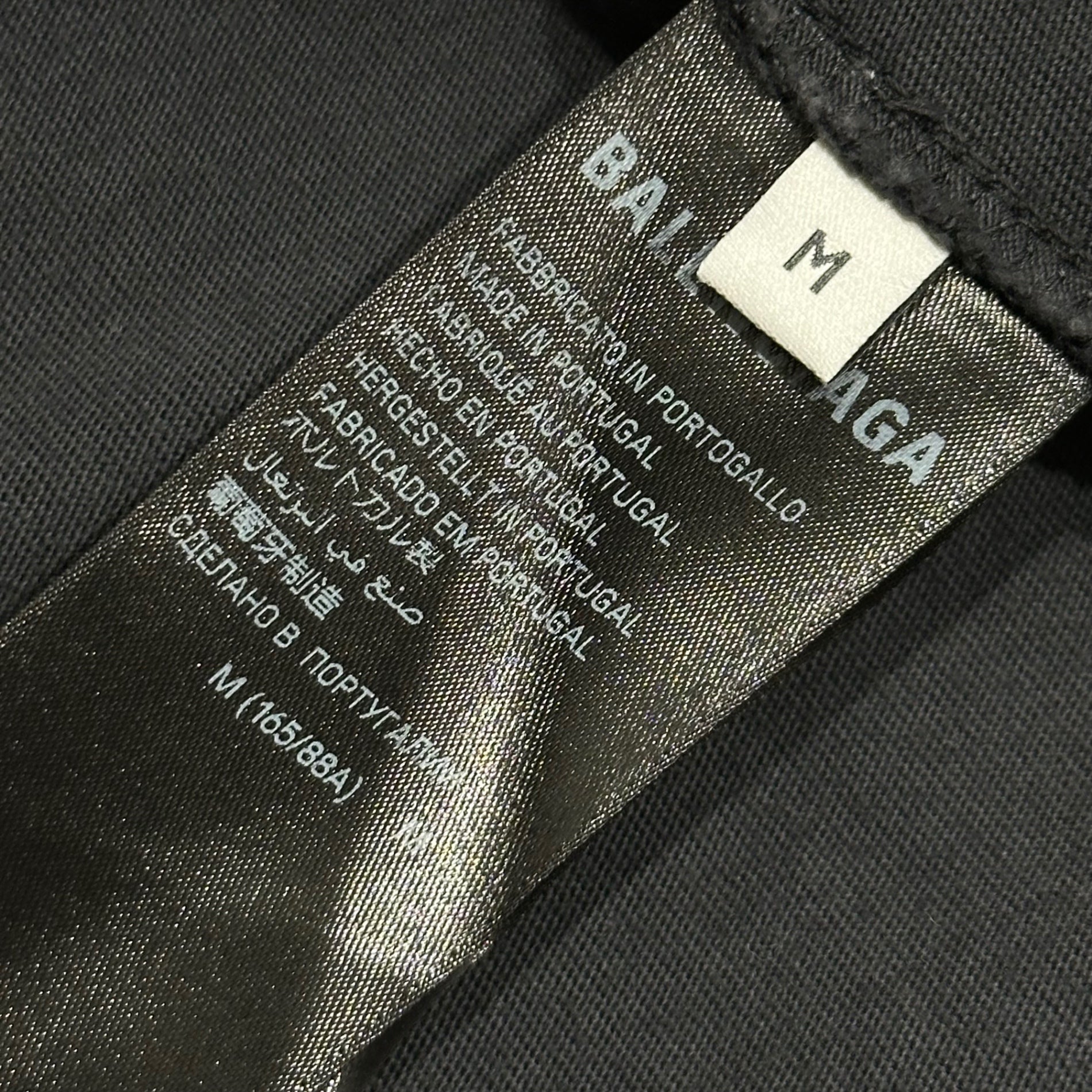 BALENCIAGA(バレンシアガ) 2023AW Hand Drawn T-Shirt バンドペイント ヴィンテージ加工 Tシャツ JP57 2023 01382 M ブラック×ホワイト