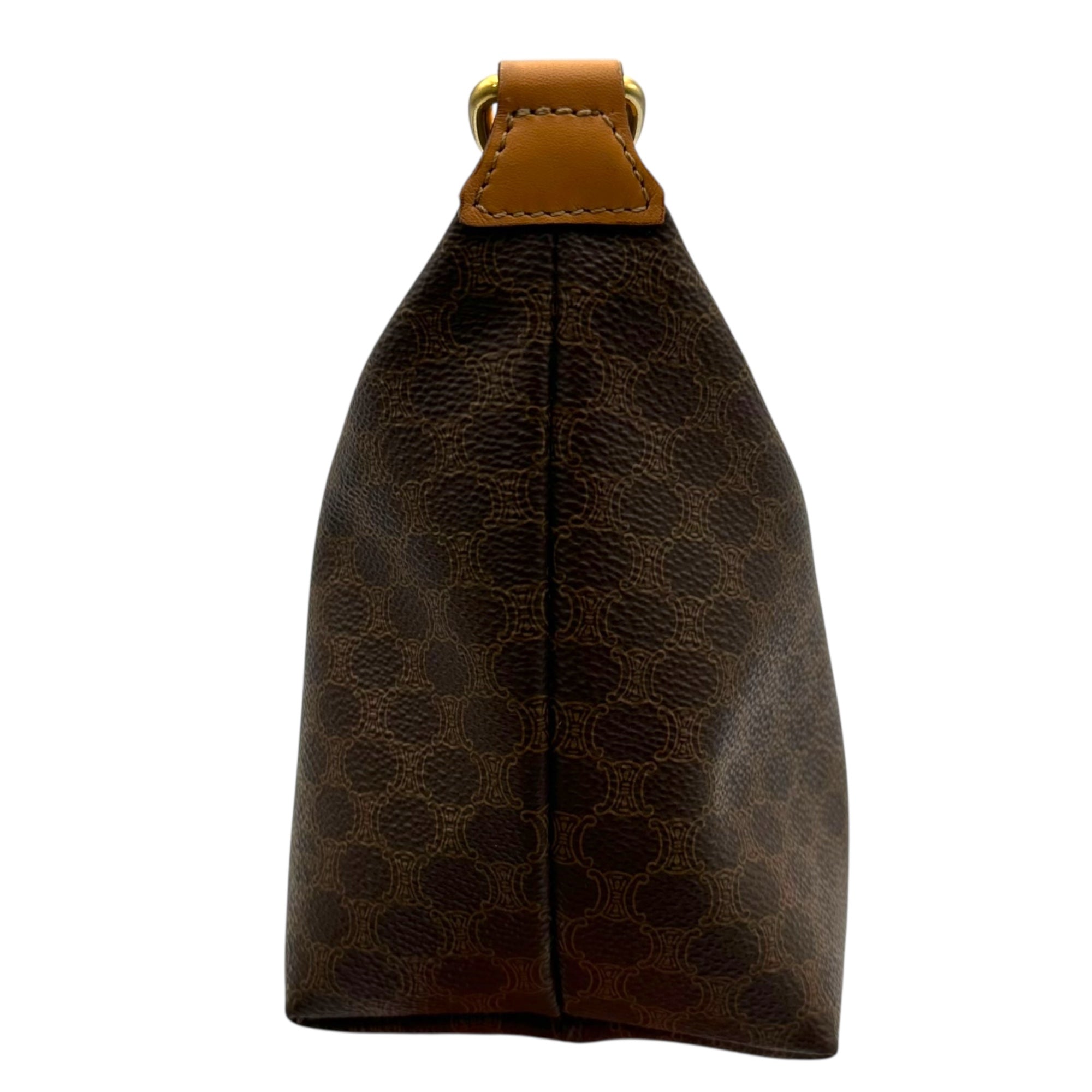 CELINE(セリーヌ) 90's Macadam Accessory Pouch Mini Handbag 90年代 マカダム アクセサリー ポーチ ミニ ハンドバッグ M14 ブラウン バニティ