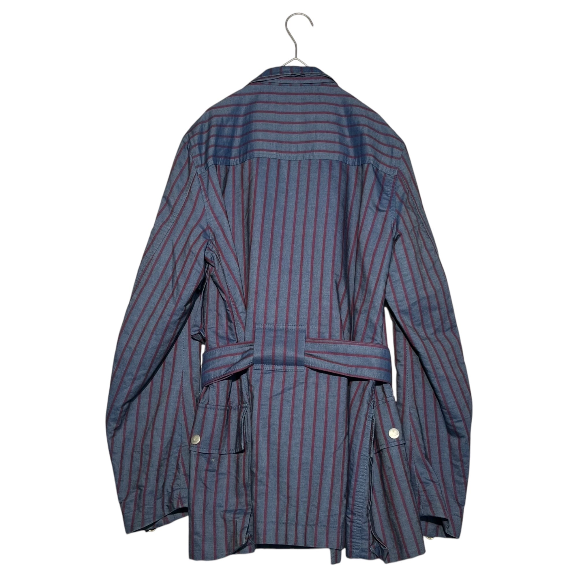 Vivienne Westwood MAN(ヴィヴィアンウエストウッドマン) striped riders half coat ストライプ ライダース ハーフ コート 4745-1501 44(XS) ネイビー×レッド