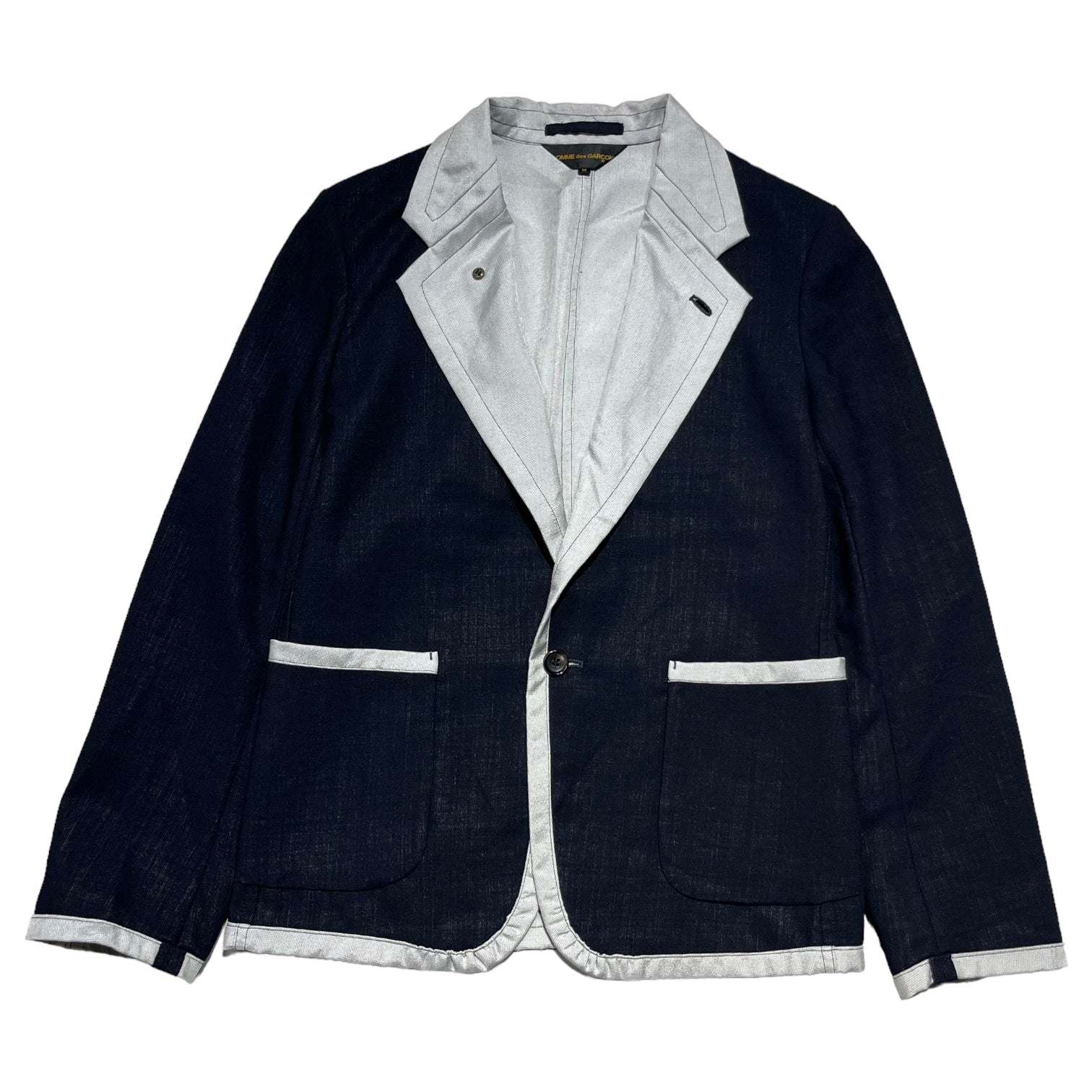 COMME des GARCONS(コムデギャルソン) 00SS trimmed jacket トリミング ジャケット GJ-10035M M ブラック×グレー AD2000