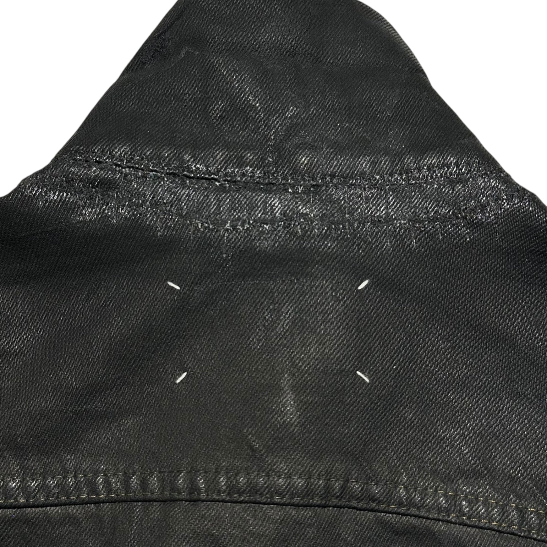 【SALE対象外】Maison Martin Margiela(メゾン マルタンマルジェラ) 2000SS ⓪ ⑩ Artisanal Paint Denim Trucker Jacket アーティザナル 再構築 デニム トラッカー ジャケット 333-48440 M ブラック 00's オリゾンティタグ 本人期 リーバイス3rdモデル ポケット有Ver