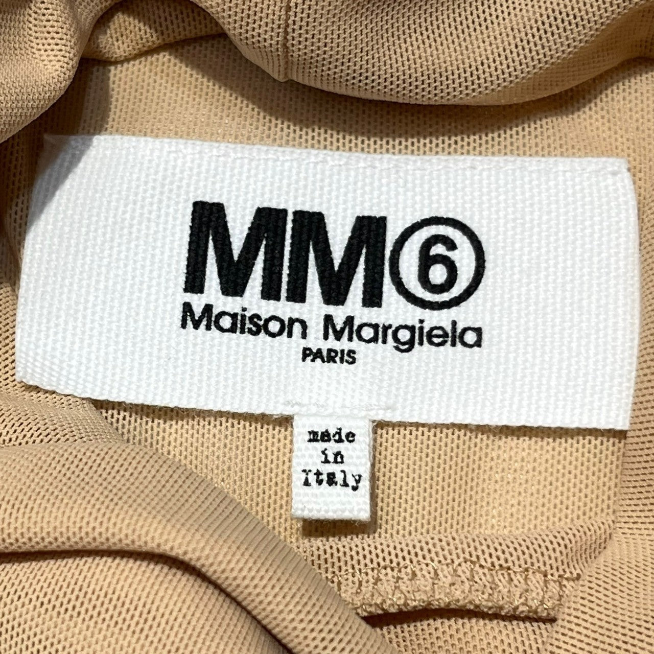 MM6 Maison Margiela(エムエムシックス) 19AW sheer turtleneck dress シアー タートルネック ワンピース 00000135813723 36(S程度) ベージュ シースルー ドレス