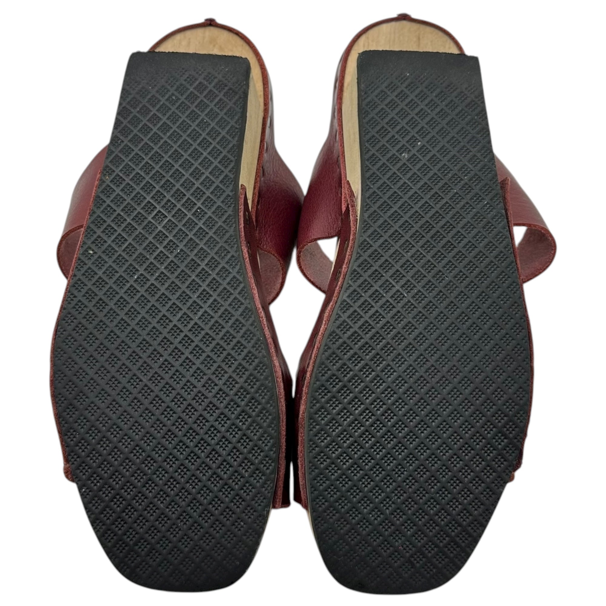 trippen(トリッペン) CANDY Sandals キャンディ サンダル ウッド レザー 24cm程度 バーガンディ×ナチュラル