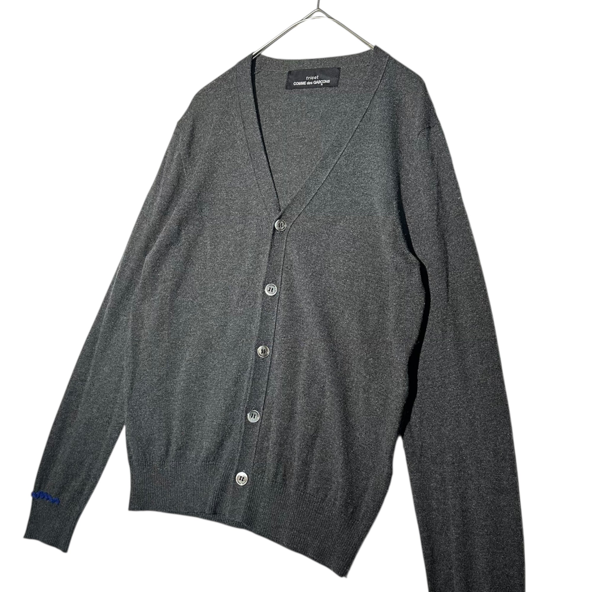 tricot COMME des GARCONS(トリココムデギャルソン) 14SS Silk Cashmere Button Cardigan シルク カシミヤ ボタン カーディガン TM-N002 FREE チャコールグレー AD2013