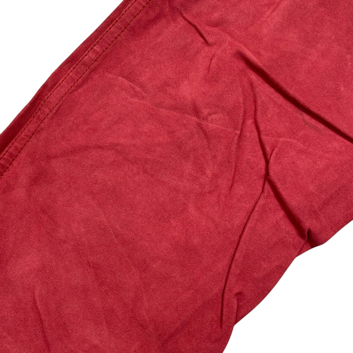 COMME des GARCONS HOMME PLUS(コムデギャルソンオムプリュス) 1999AW Souvenir Kitsch Collection Straight-Leg Faux Suede Pants with Side Adjusters スーベニールキッチュ期 フェイク スウェード サイド アジャスター ストレート パンツ PP-10042L L レッド AD1999 90s アーカイブ