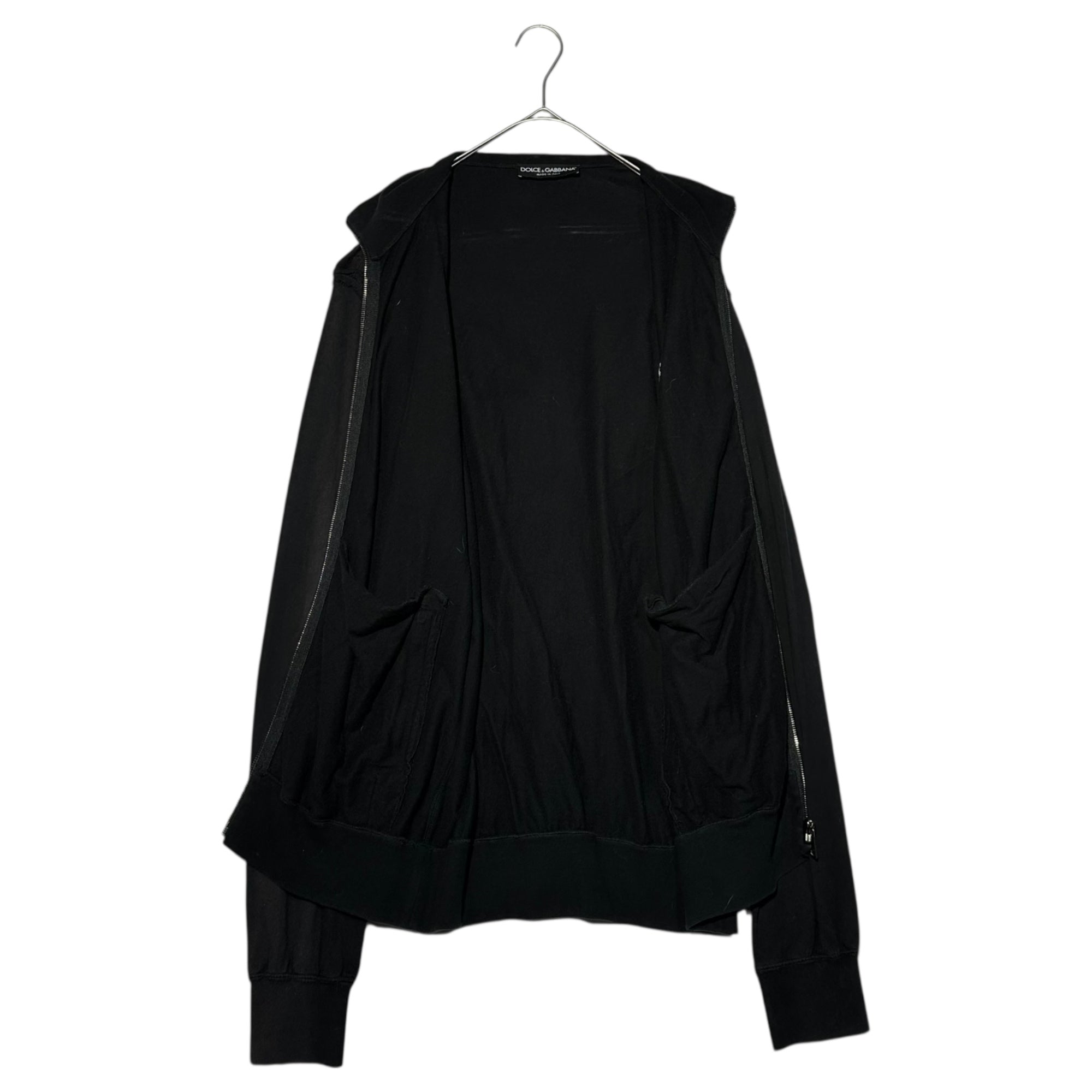 DOLCE&GABBANA(ドルチェ&ガッバーナドルガバ) One-point logo zip-up track jacket ワンポイントロゴ ジップアップ トラック ジャケット G9V36G/G7HN5 50(L) ブラック