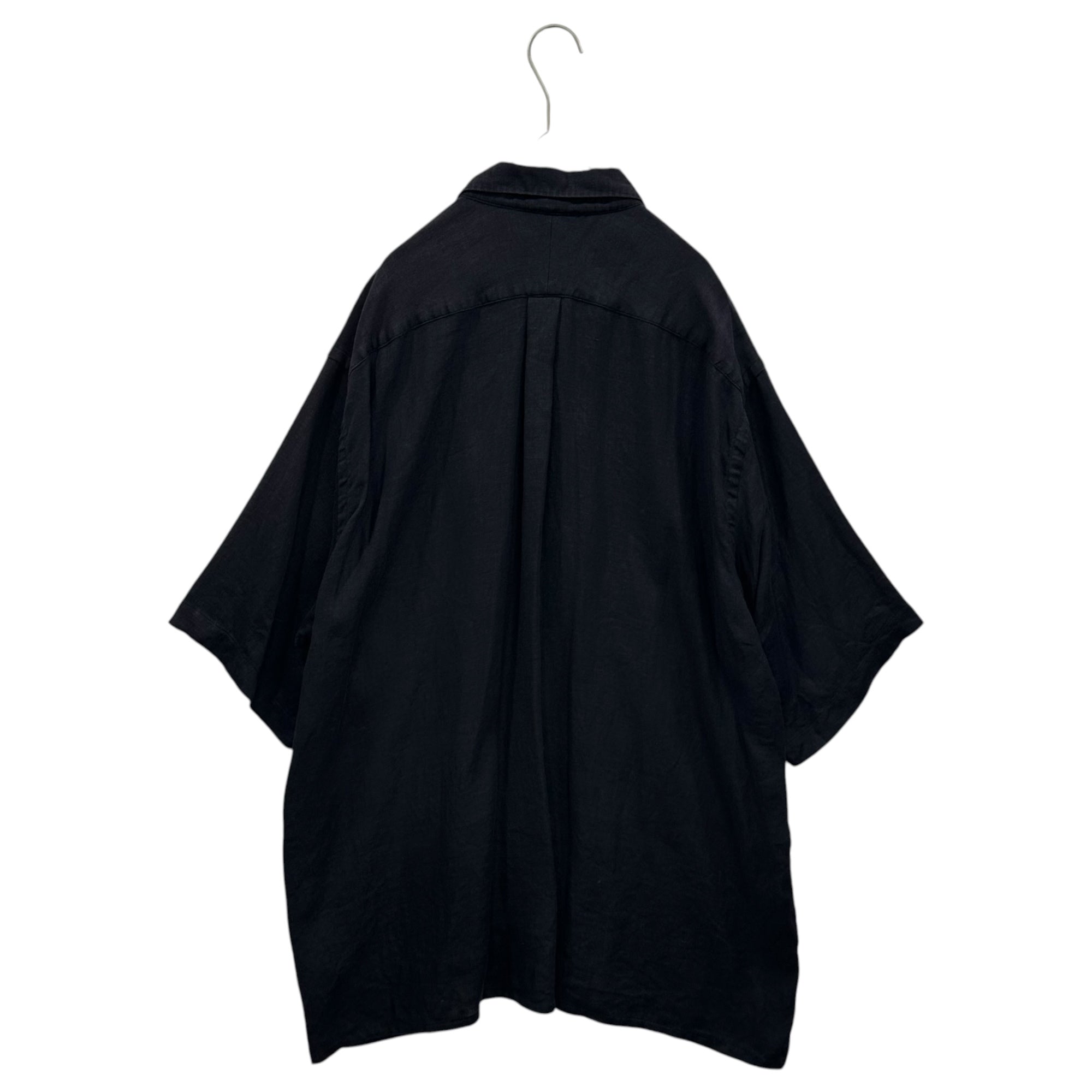 COMOLI(コモリ) 23SS Linen Twill S/S Open-Collar Shirt リネンツイル 半袖 オープンカラー シャツ X01-02024 4 ネイビー