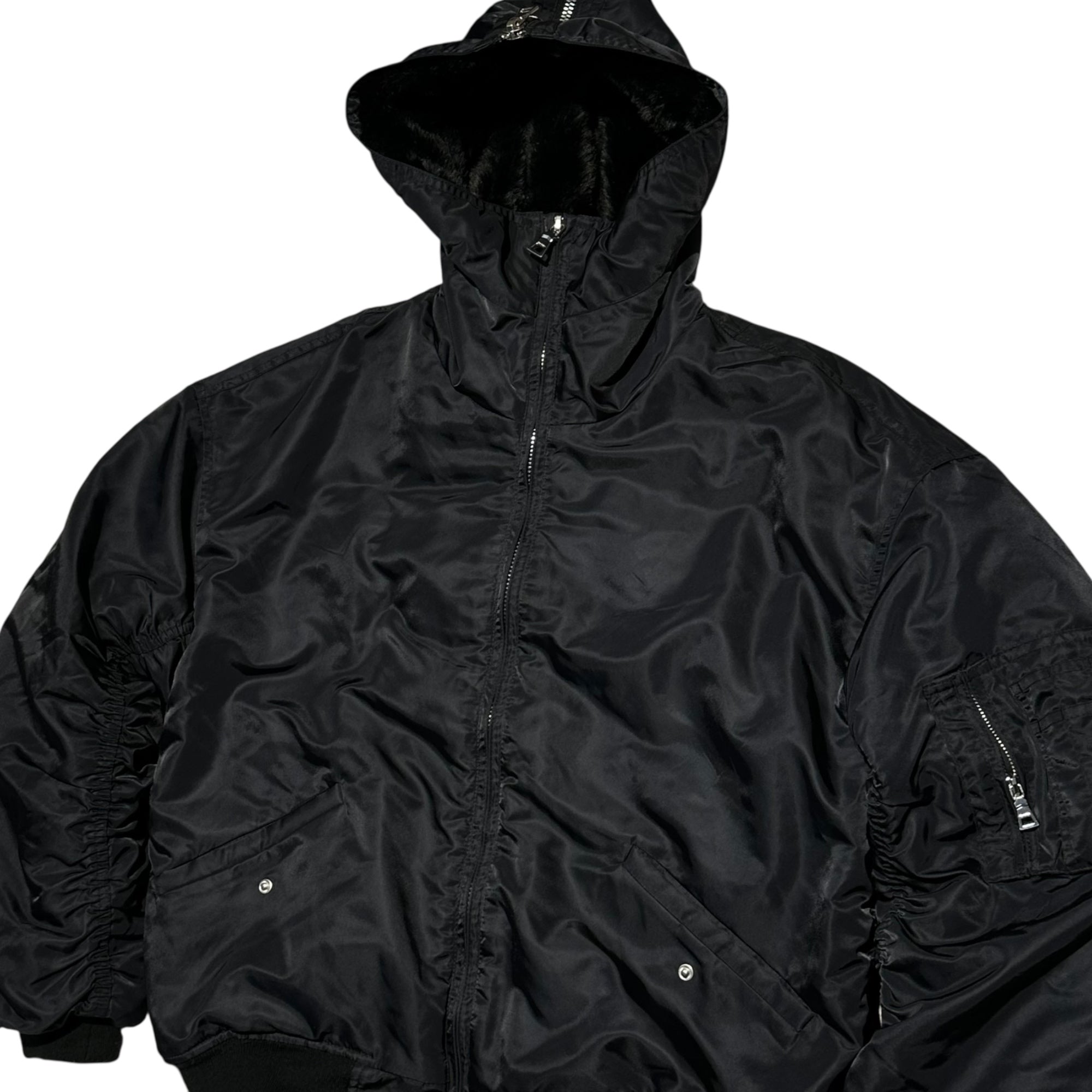 EMODA(エモダ) N2B フェイクファーフーディーヘビーMA-1 041860250601 FREE ブラック フライト ミリタリー ジャケット