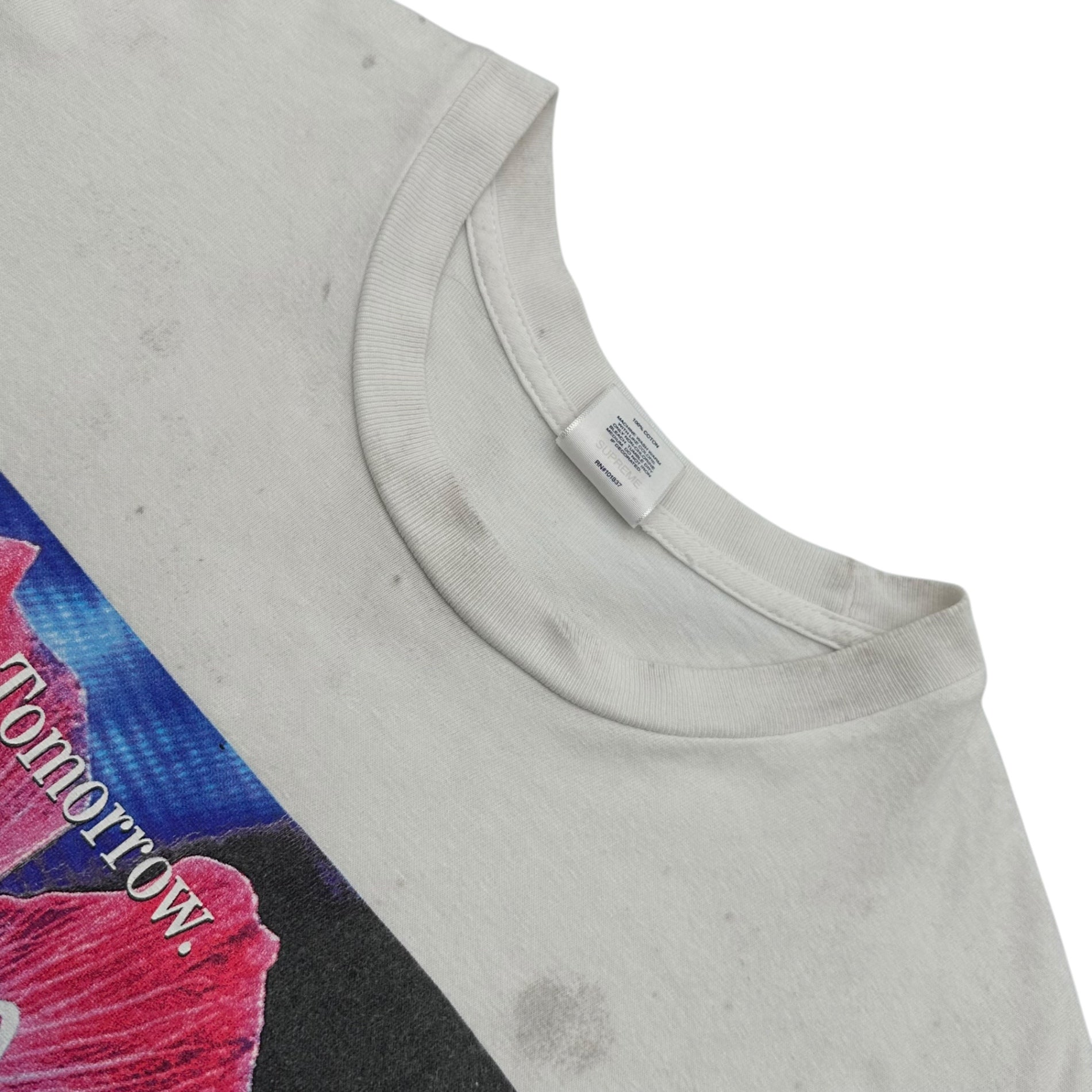 SUPREME×YOHJI YAMAMOTO(シュプリーム×ヨウジヤマモト) 20AW This Was Tomorrow Tee プリント Tシャツ L ホワイト 20FW コラボ