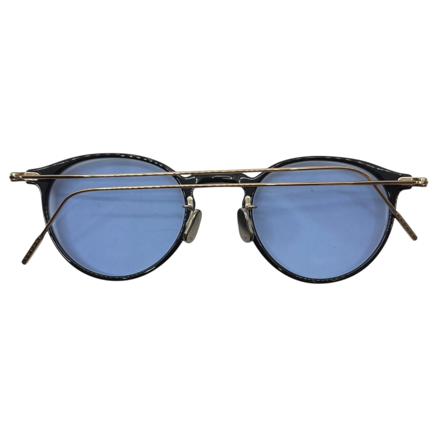 EYEVAN7285(アイヴァン7285) 411 Boston sunglasses - blue lenses ボストン サングラス ブルーレンズ 46 □ 22-145 ブラック×シルバー 1002 ケース付