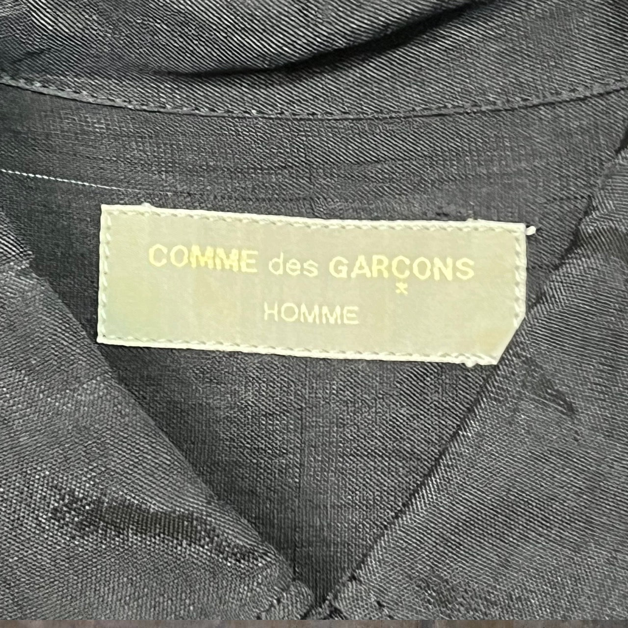 COMME des GARCONS HOMME(コムデギャルソンオム) 80's wide silhouette rayon shirt/ワイドシルエットレーヨンシャツ/80年代/ヴィンテージ HB-050500 FREE ブラック 川久保玲本人期