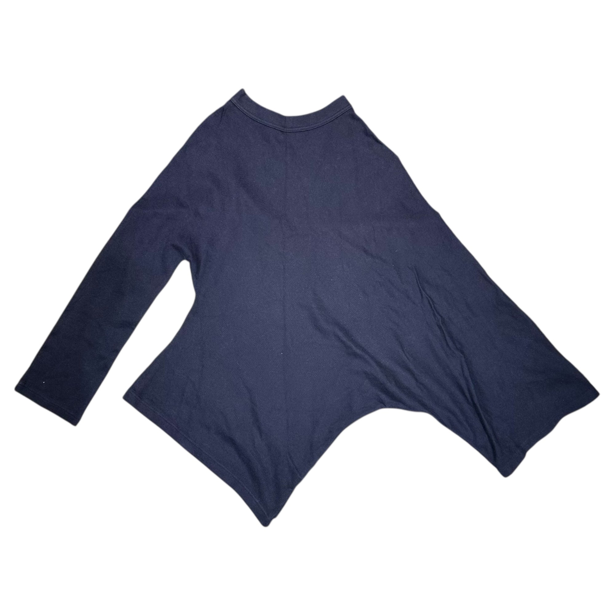 Y's(ワイズ) 90's Cotton Poly Blend Distressed Knit Top 90年代 コットン ポリ 変形 カットソー FY-T10-057 3(L程度) ネイビー