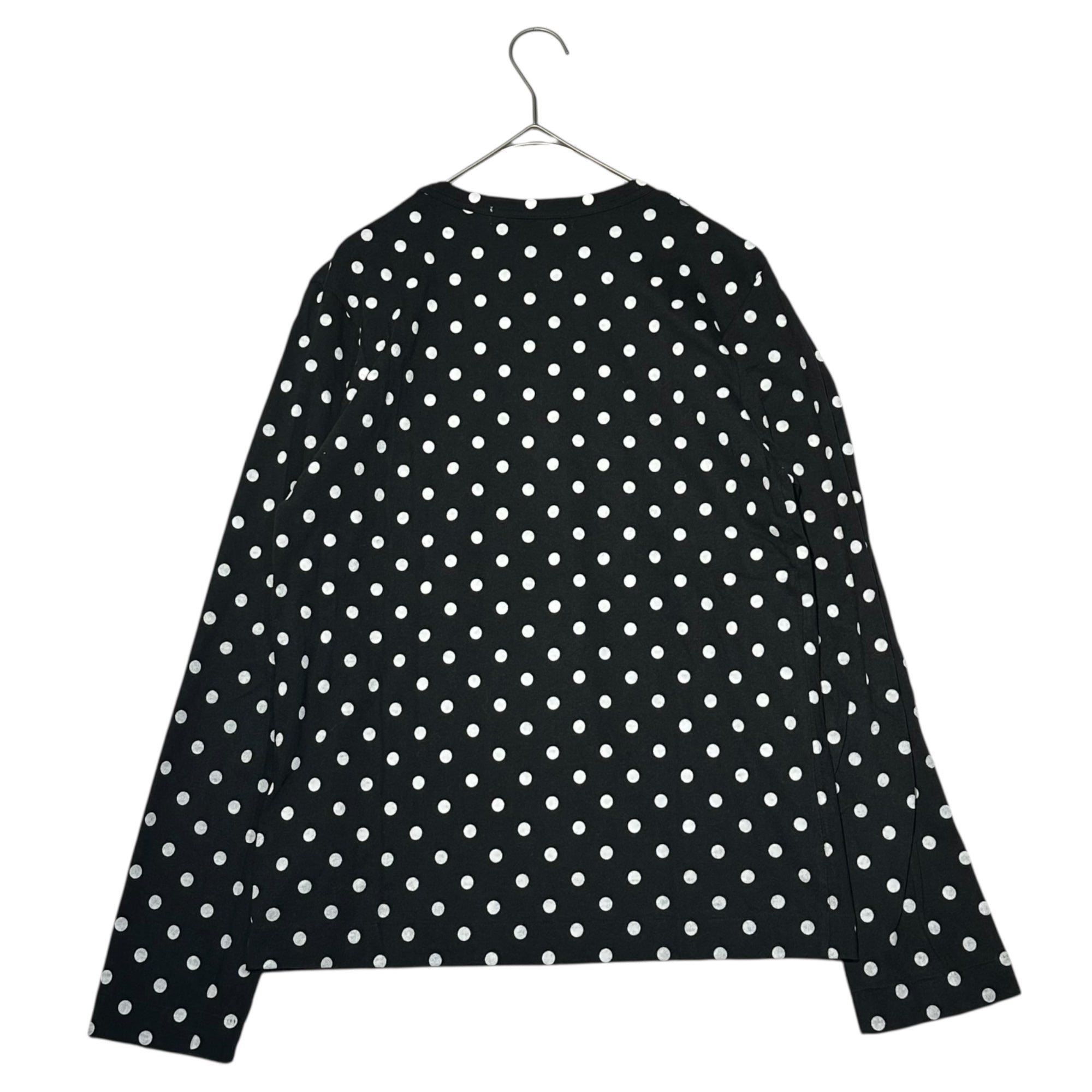 PLAY COMME des GARCONS(プレイコムデギャルソン) Dot Heart Logo Patch L/S T-Shirt ドット ハート ロゴ ワッペン 長袖 Tシャツ AZ-T165 L ブラック AD2011