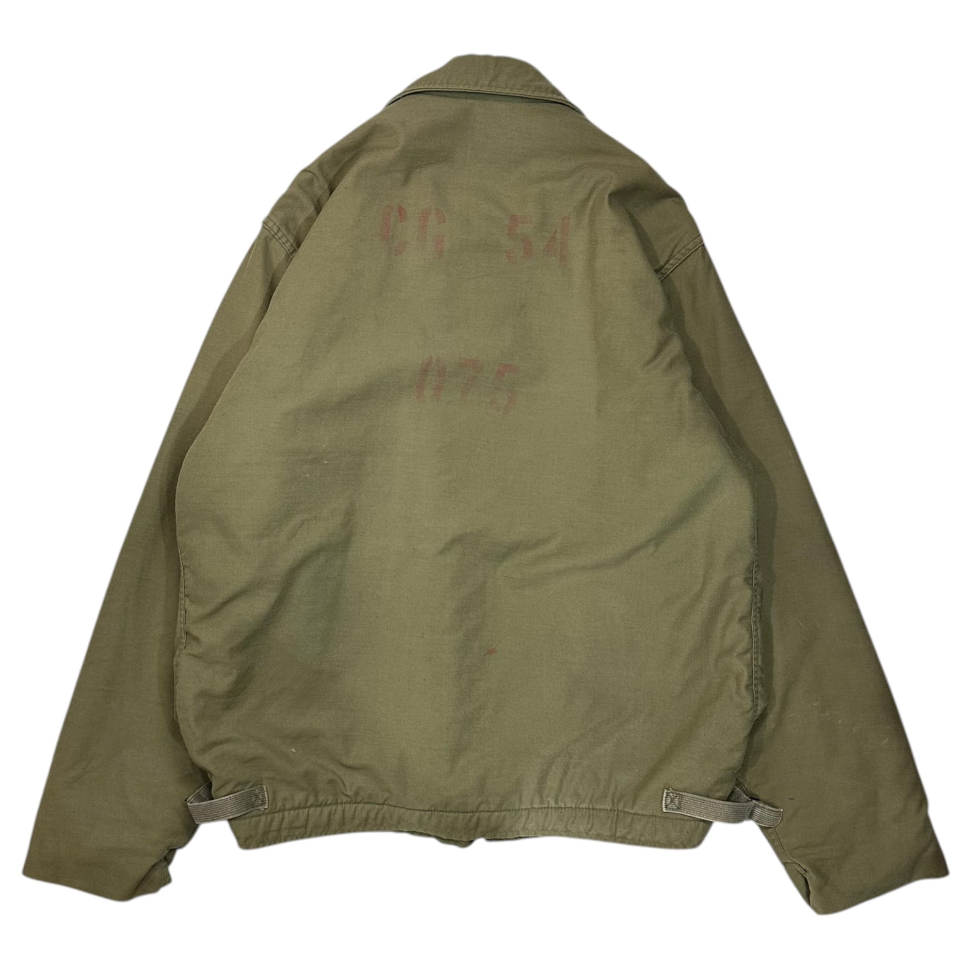MFG(エムエフジー) 80's US NAVY A-2 Cold Weather Permeable Jacket Type I デッキ ジャケット 414-01-45-81 42-44 カーキ 80年代 民間用 ヴィンテージ ミリタリー