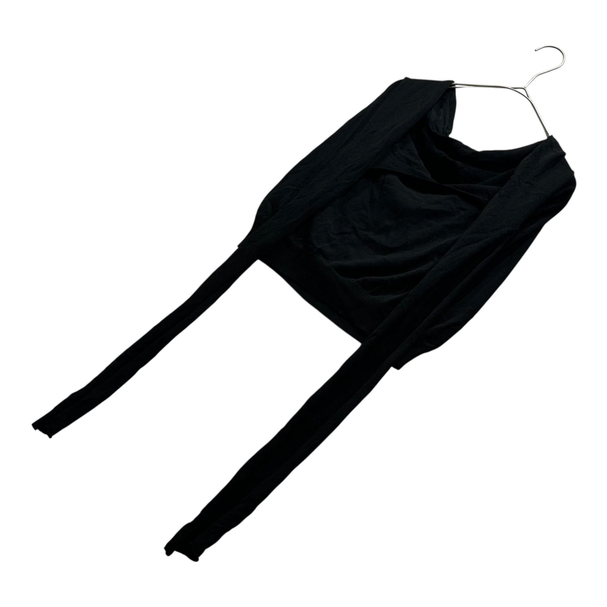 YOHJI YAMAMOTO+NOIR(ヨウジヤマモトプリュスノアール) Halter Neck Silk Knit Top ホルター ネック シルク ニット トップ NE-K22-450 3 ブラック