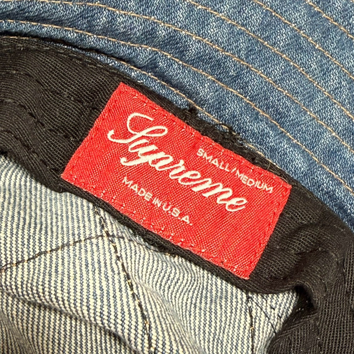SUPREME(シュプリーム) 2018AW Diamond Stitch Crusher ダイヤモンド ステッチ デニム ハット ライトインディゴ 18FW
