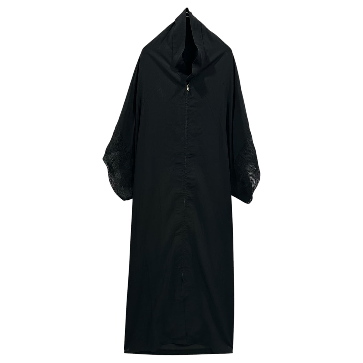 YOHJI YAMAMOTO(ヨウジヤマモト) Vintage Linen-Sleeve Zip-Up Dress ヴィンテージ リネン スリーブ ジップ アップ ワンピース FB-D78-101 S ブラック