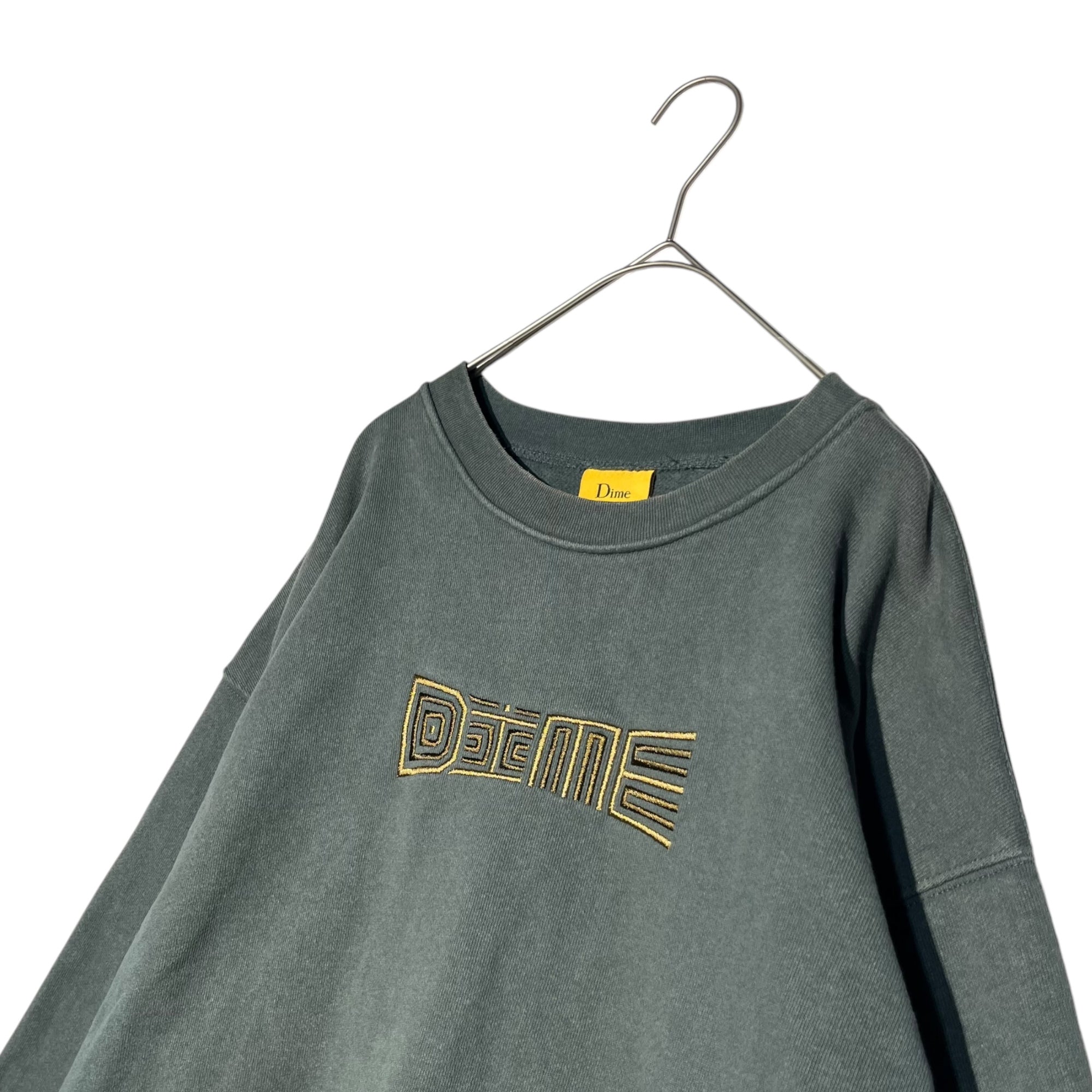 Dime(ダイム) Maze Crew Neck Sweat Dark Tealメイズ クルーネック スウェット ダーク テイル L グリーン  トレーナー ロゴ 幾何学