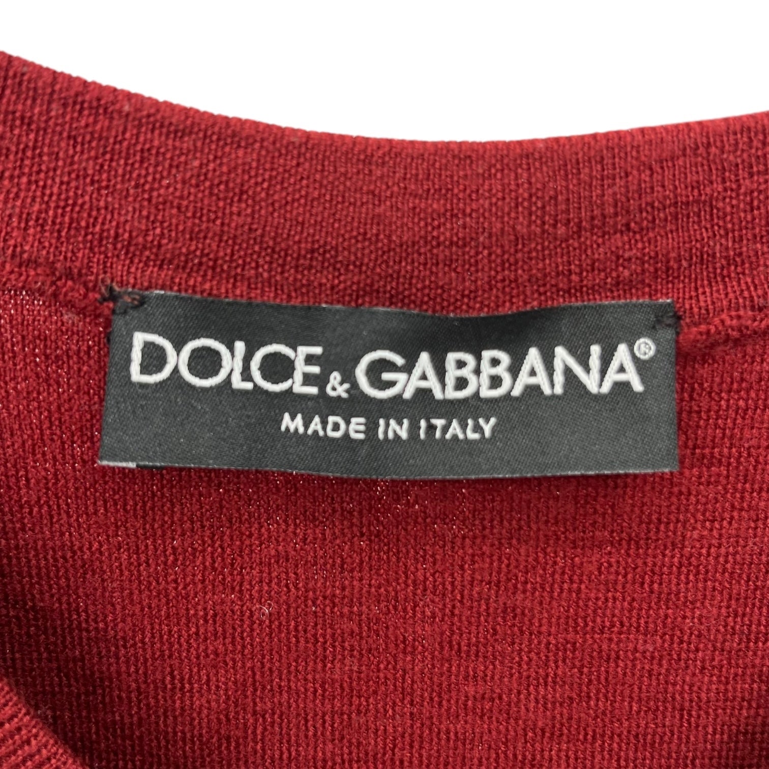 DOLCE&GABBANA(ドルチェ&ガッバーナドルガバ)  henley neck knit ヘンリー ネック ニット 46(M程度) バーガンディー