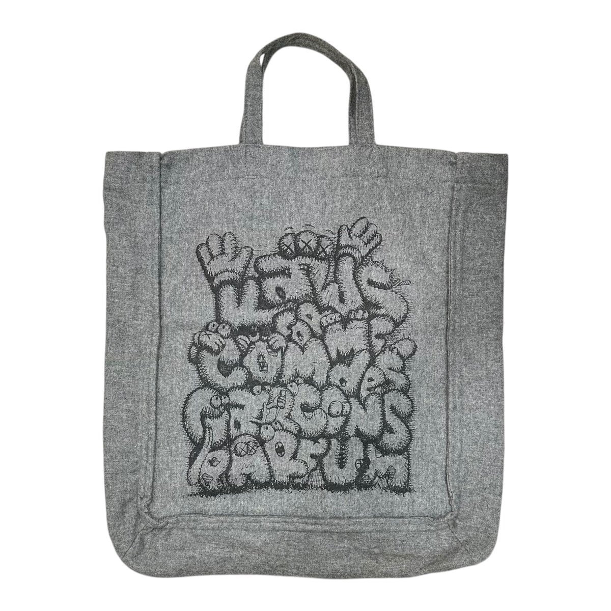 COMME des GARCONS×KAWS(コムデギャルソン×カウズ)  Sketch Graphic Tote Bag スケッチ グラフィック トートバッグ OT-K059 グレー