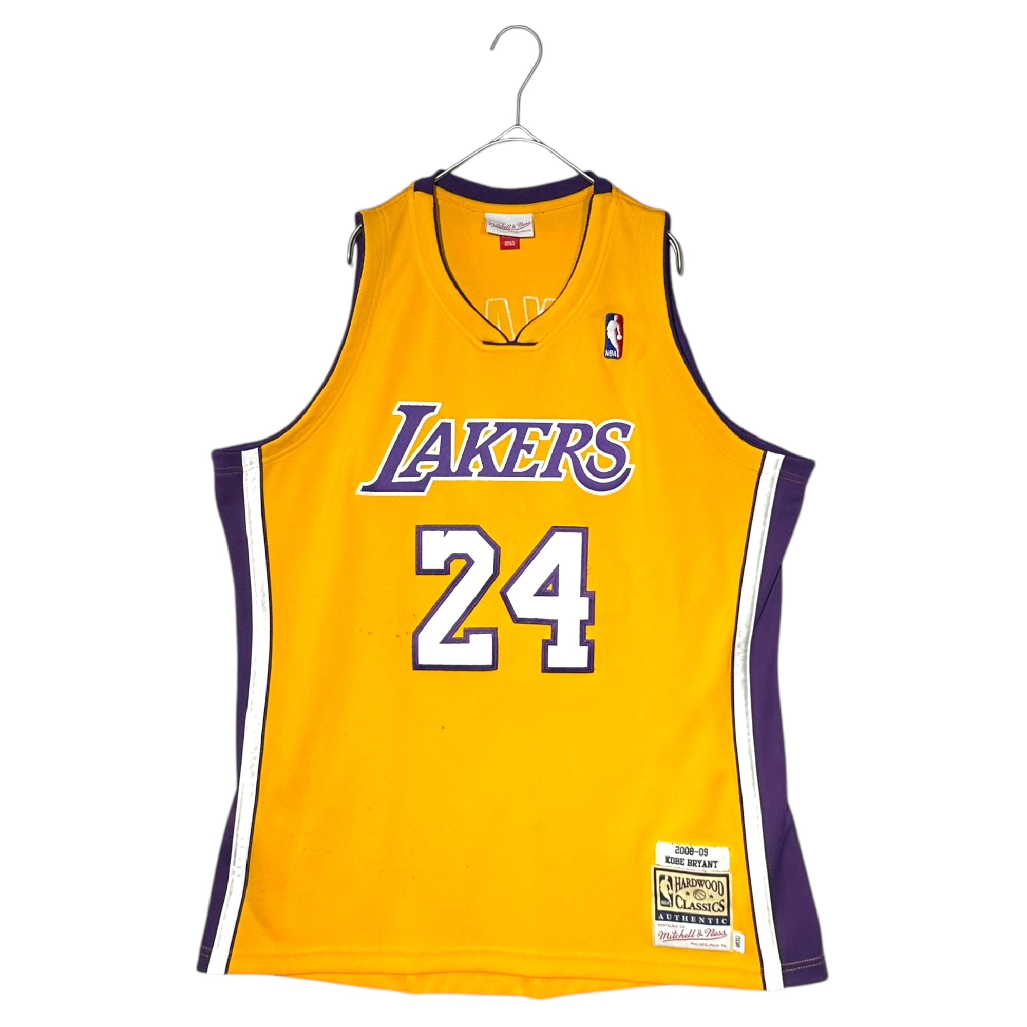 Mitchell & Ness(ミッチェル&ネス) LAKERS 24 Kobe Bryant 2008-09 Hardwood Classics Authentic Jersey コービーブライアン レイカーズ ゲーム シャツ AJY4CP19009-LAL XL イエロー×パープル ノースリーブ