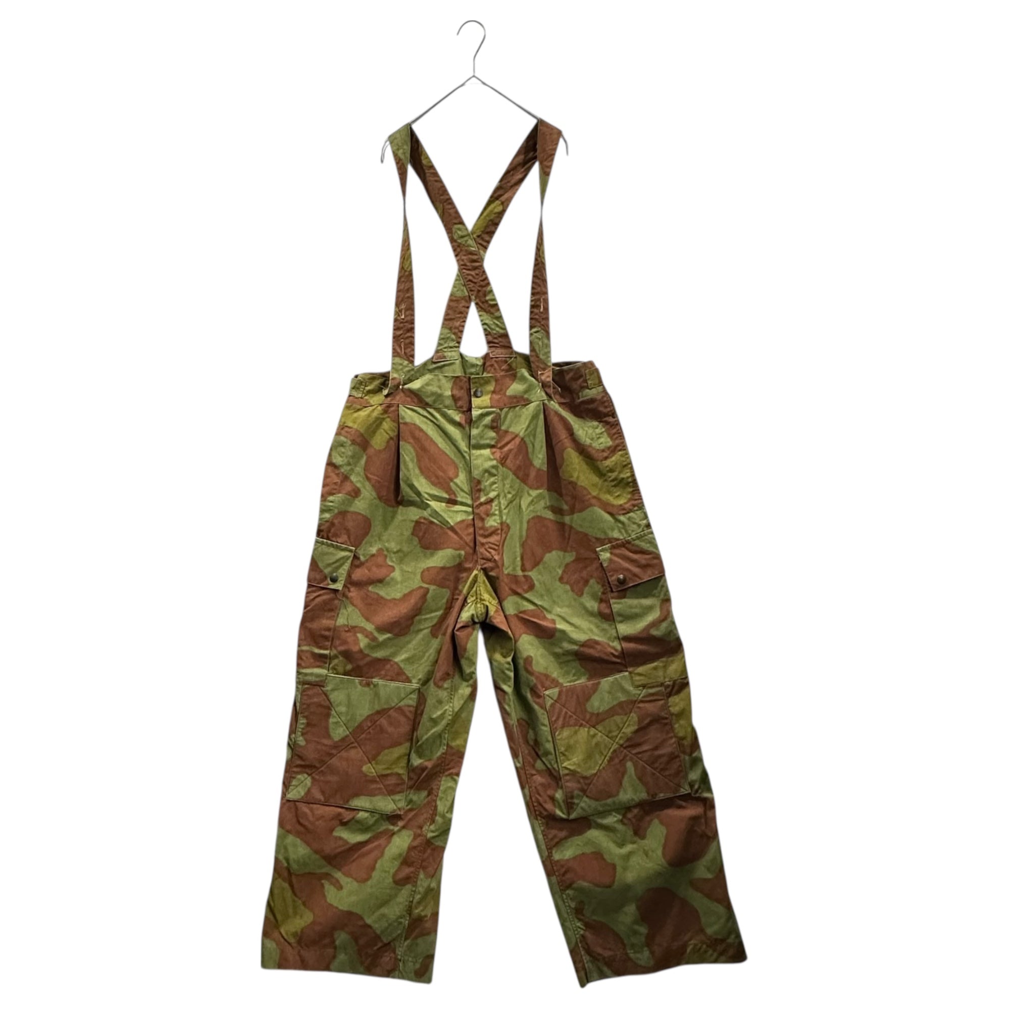 MILITARY(ミリタリー) 60's Italian Army San Marco Camo Overalls イタリア軍 サンマルコカモ オーバーオール 1-104 185 181 表記消(XL程度) グリーン×ブラウン 60年代 パンツ