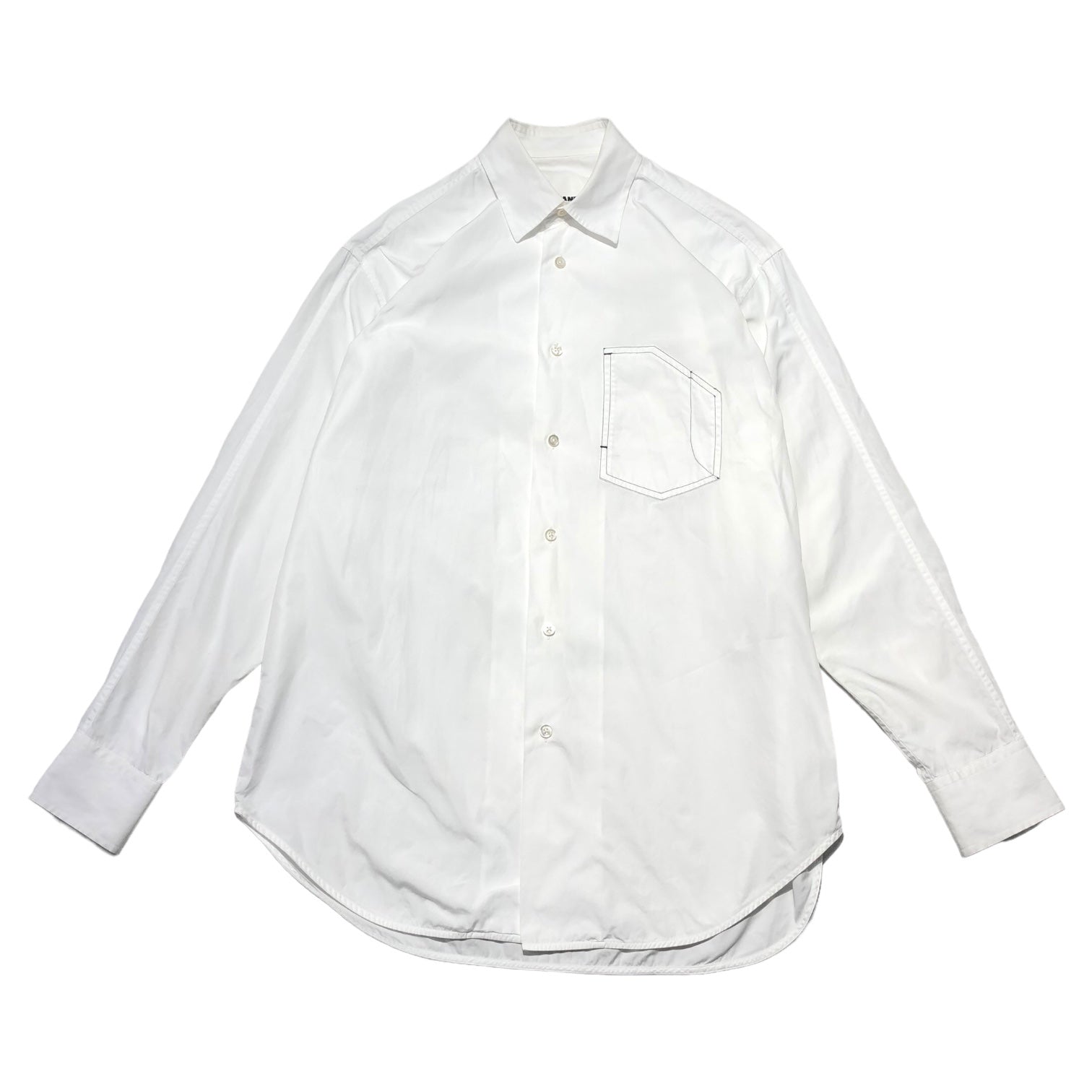 JIL SANDER(ジルサンダー) 20SS  pocket design overshirt ポケット デザイン オーバー シャツ JSMQ740926 38/15(M程度) ホワイト 長袖