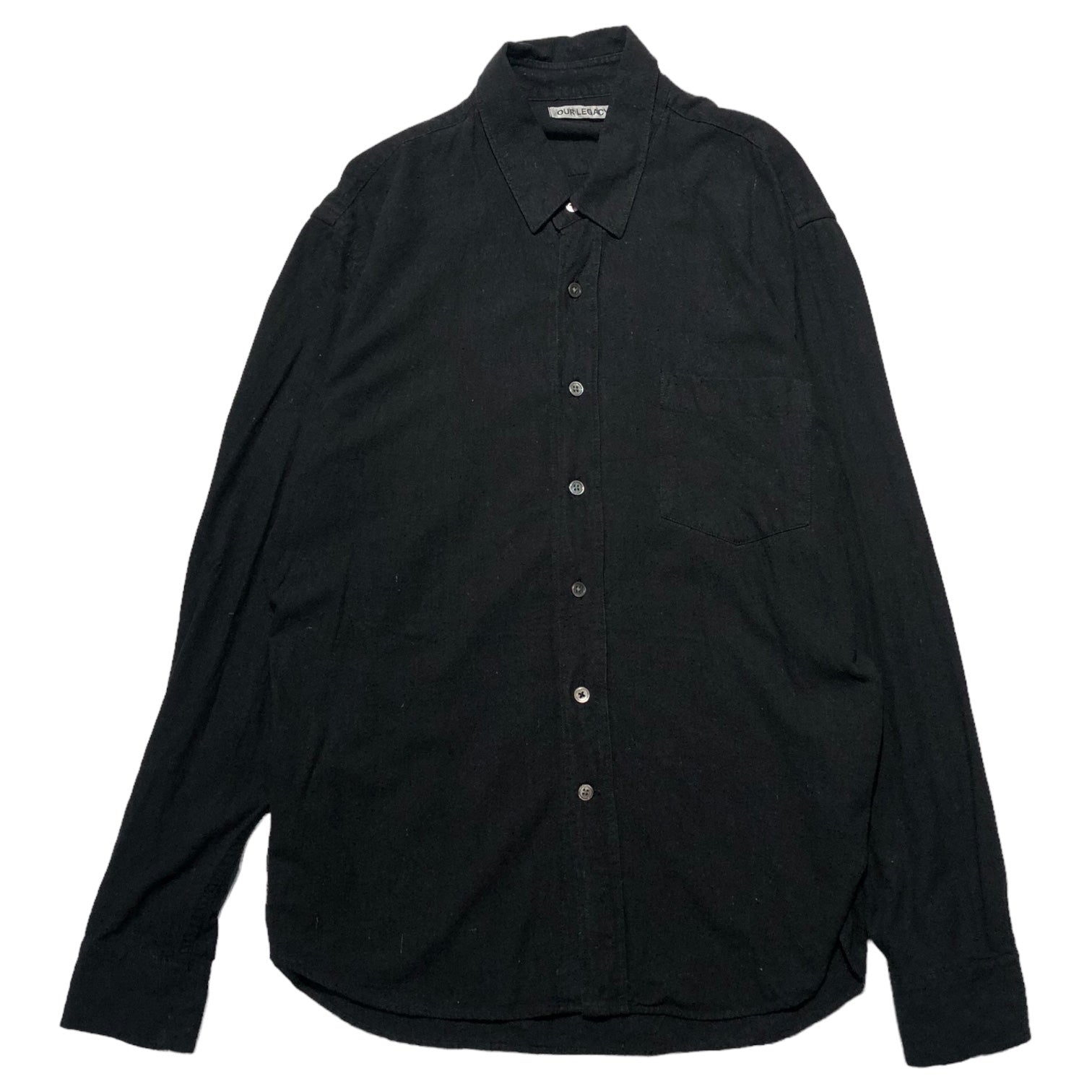 OUR LEGACY(アワーレガシー) CLASSIC SHIRT BLACK SILK シルク クラシック シャツ 46(M程度) ブラック 長袖