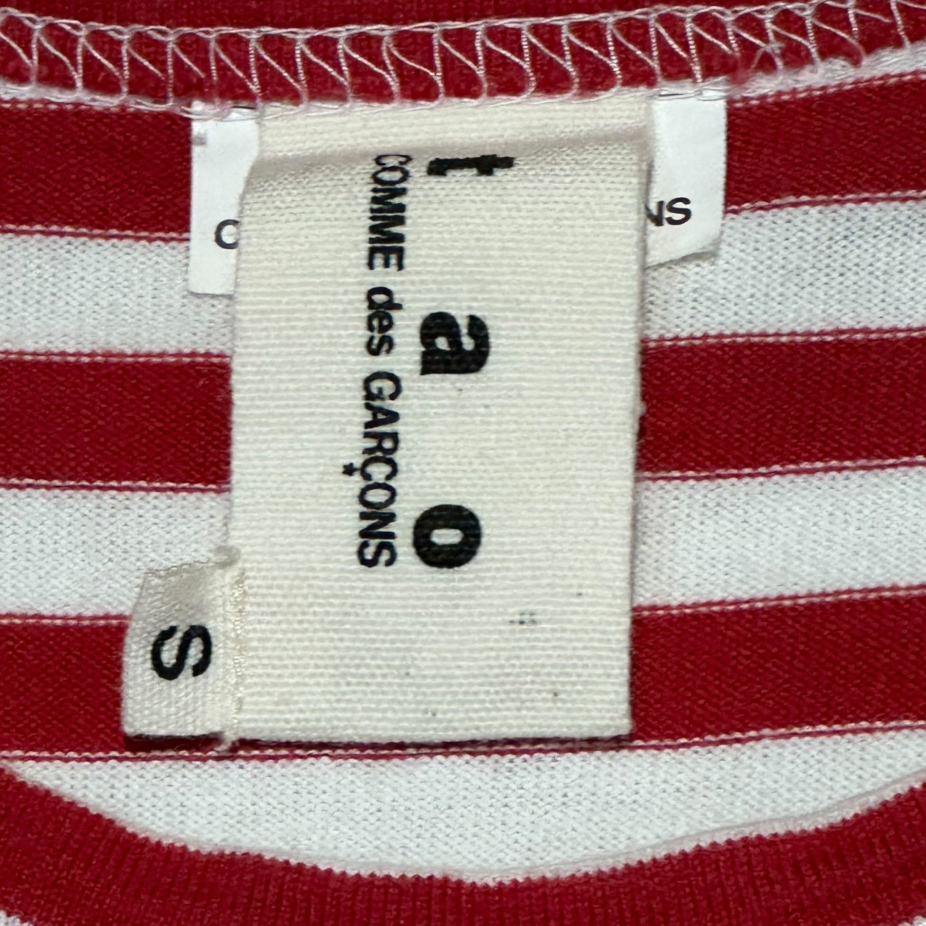 TAO COMME des GARCONS(タオコムデギャルソン) 09SS Sleeveless Striped T-Shirt ノースリーブ ボーダー Tシャツ 3C-T037 S ホワイト×レッド AD2008