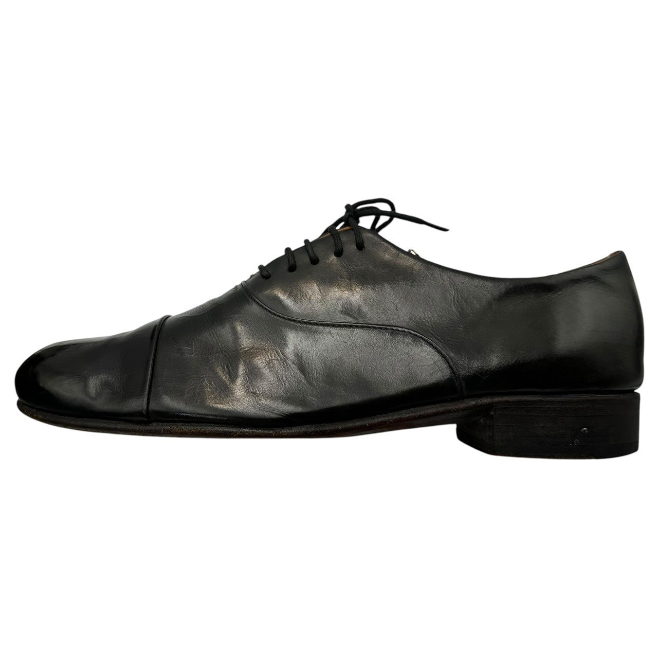 凸&凹(デコアンドボコ) Cap-toe leather shoes  キャップトゥ レザー シューズ 26cm ブラック 革靴 ストレート