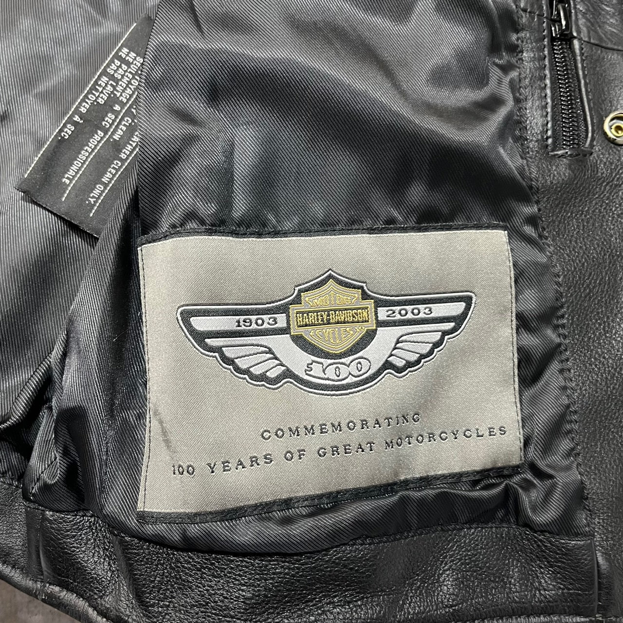 HARLEY DAVIDSON(ハーレーダビッドソン) 100th anniversary leather best/レザーベスト 10319 S ブラック 100年記念モデル