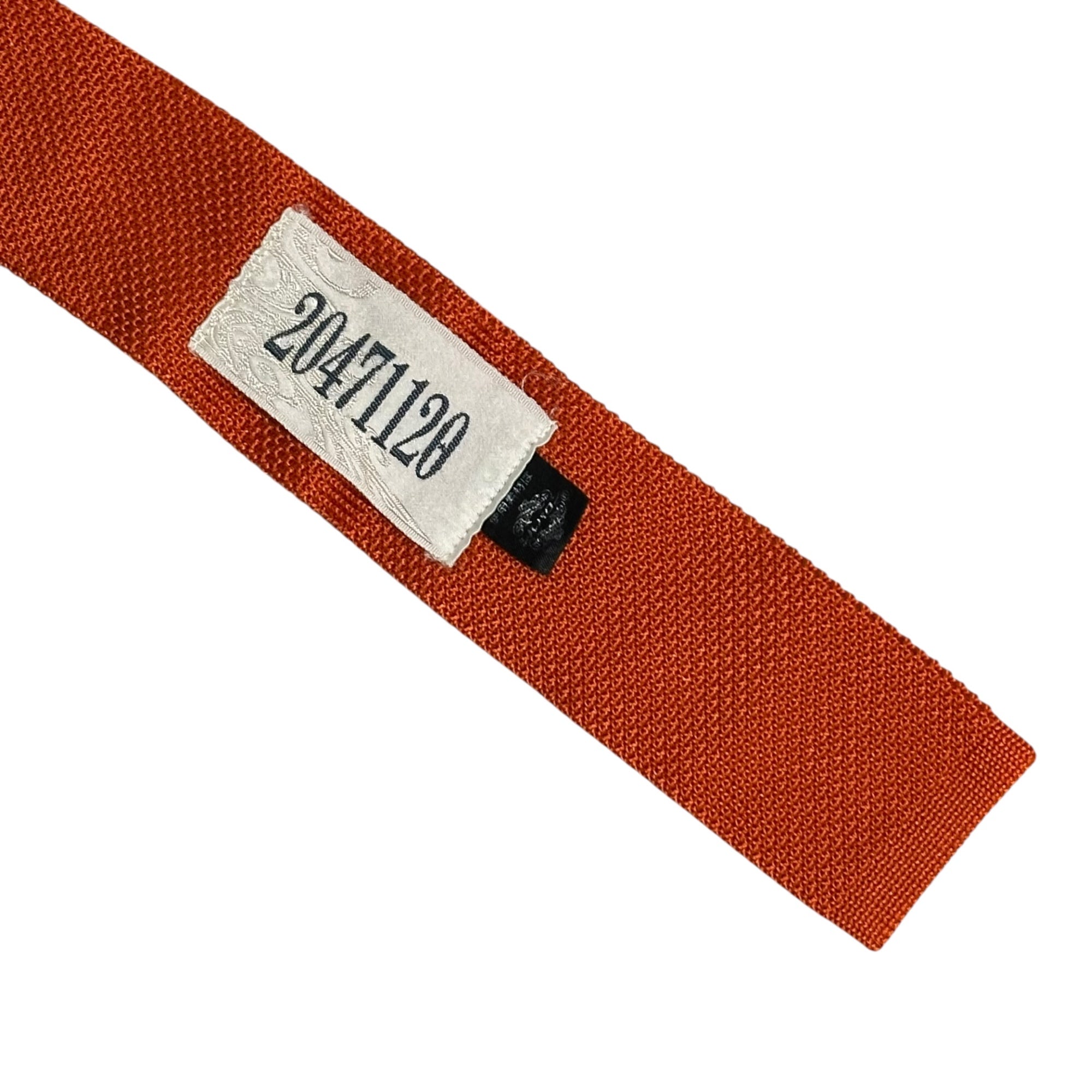 20471120(トゥーオーフォーセブンワンワントゥーオー) 1990's Logo knit Tie ロゴ ニット ネクタイ オレンジ 90年代 アーカイブ