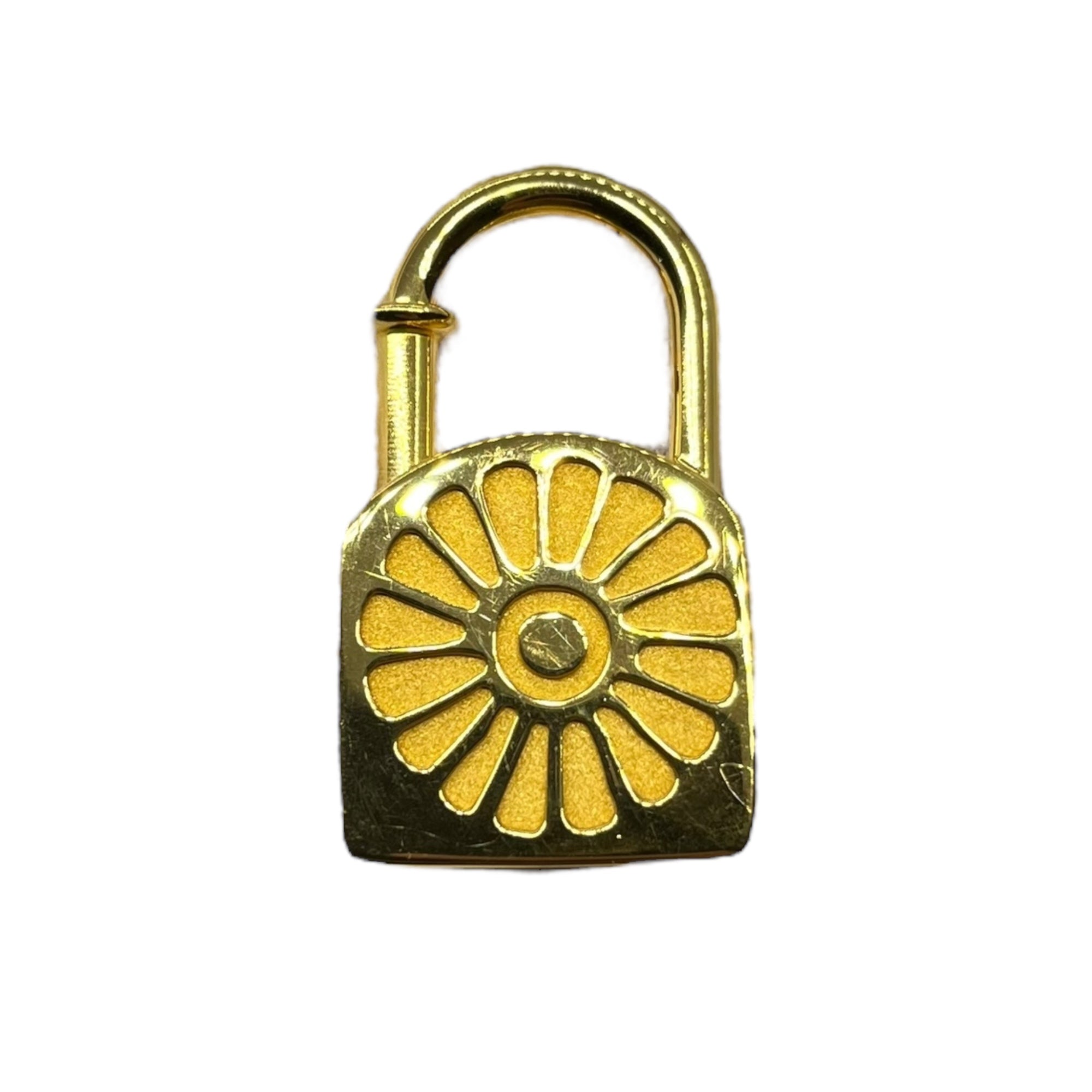 HERMES(エルメス) 1994年限定 sunflower cadena charm ヒマワリ 向日葵 カデナ チャーム 年間テーマ 「le Soleil」 太陽 ゴールド 箱付 ペンダントトップにも