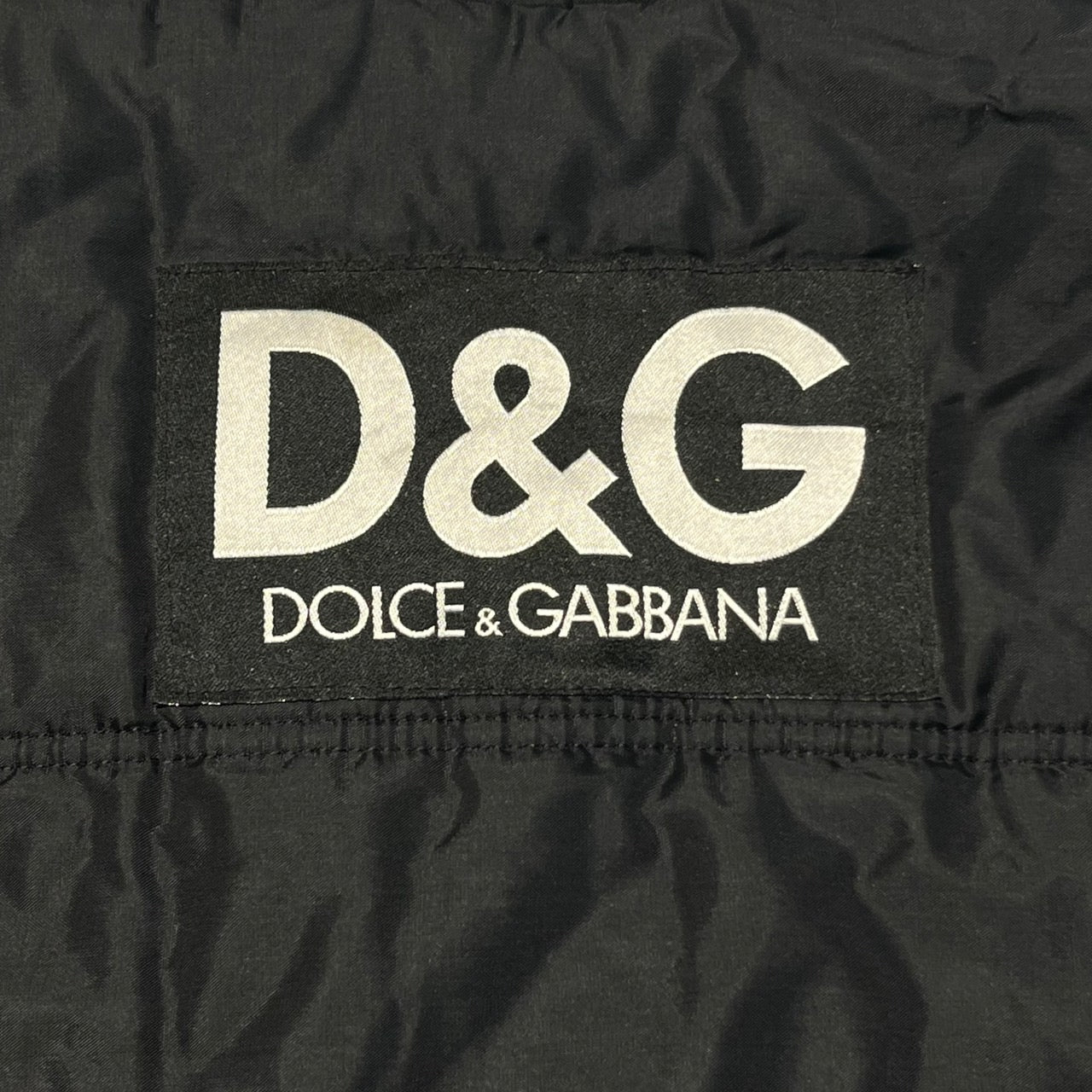 D&G DOLCE&GABBANA(ディーアンドジードルチェ&ガッバーナ) 90's中綿リバースブルジャケット 50(XLサイズ程度) ブラック イタリア製