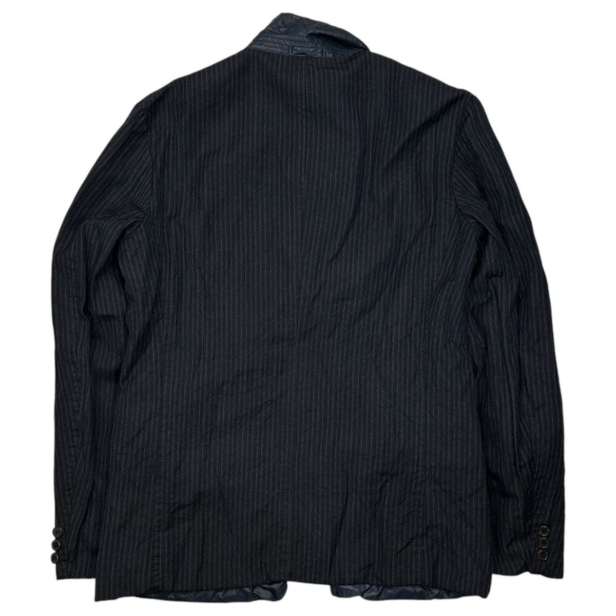 COMME des GARCONS HOMME(コムデギャルソンオム) 2009AW Reversible Wool Nylon Jacket ナイロン ウール リバーシブル ジャケット HD-J011 M ダークネイビー×ネイビー AD2009 テーラード