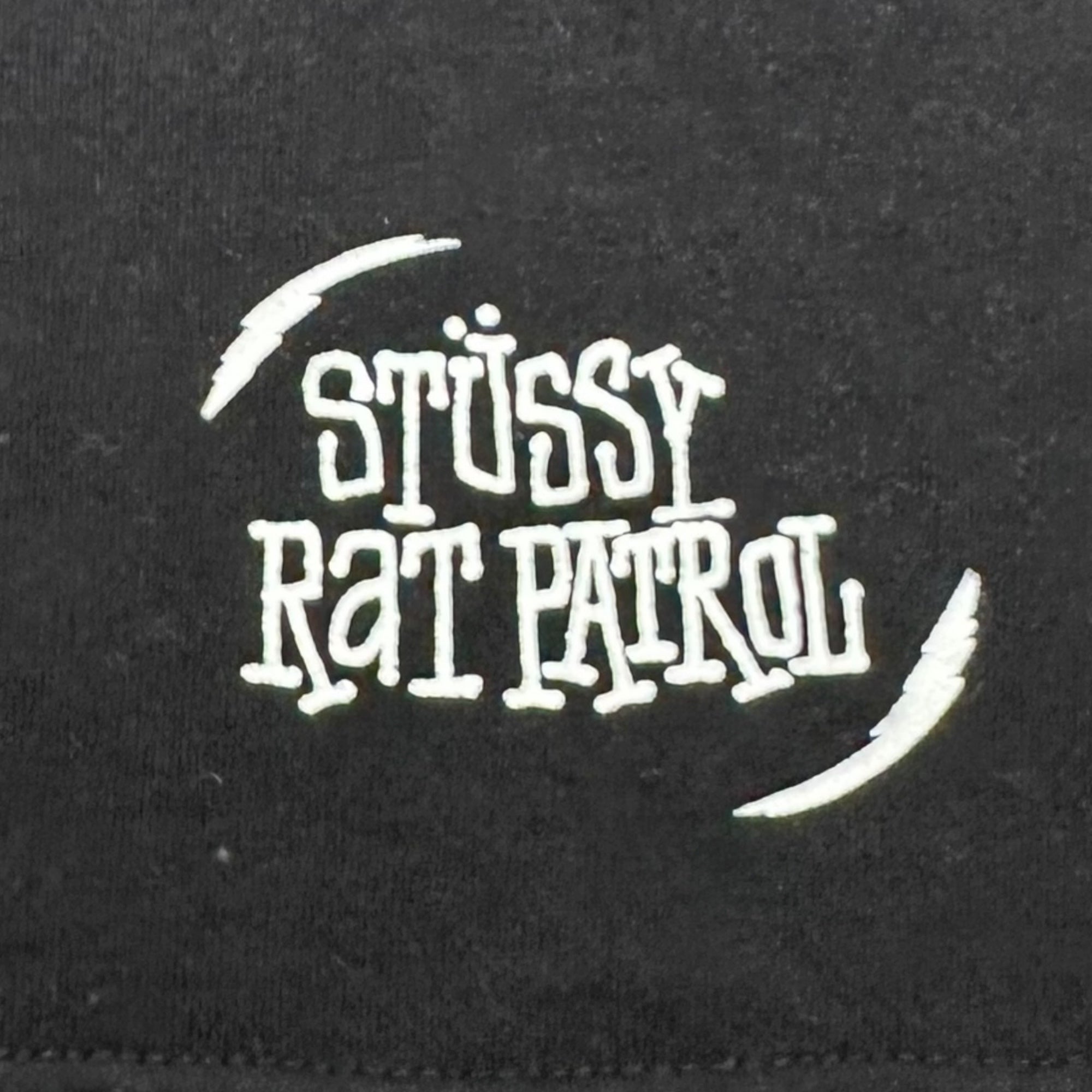 STUSSY(ステューシー) Rat Scare Tee ネズミ グラフィック Tシャツ M ブラック 海外限定品