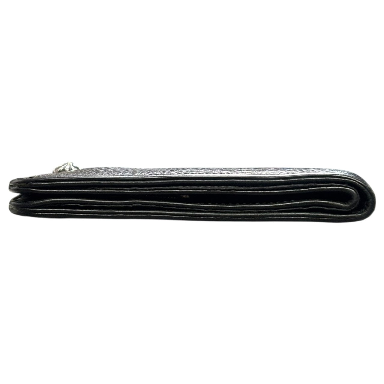 CHROME HEARTS(クロムハーツ) 1SNAP WALLET 1スナップ クロスボタン ウォレット ブラック 2つ折り財布 インボイス付